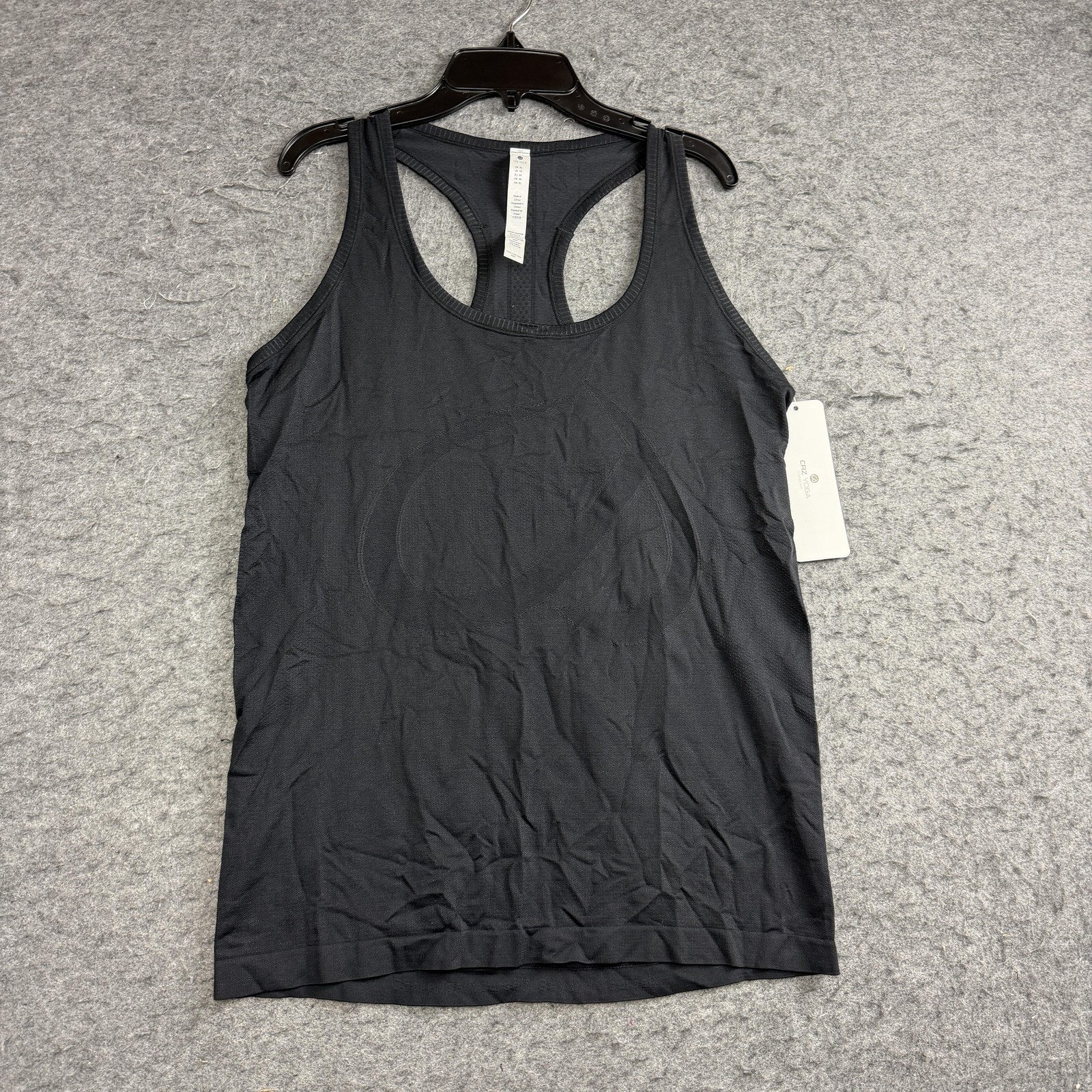CRZ YOGA Sports Tank Top Womens XL, Black Racerback Moisture Wicking Athletic