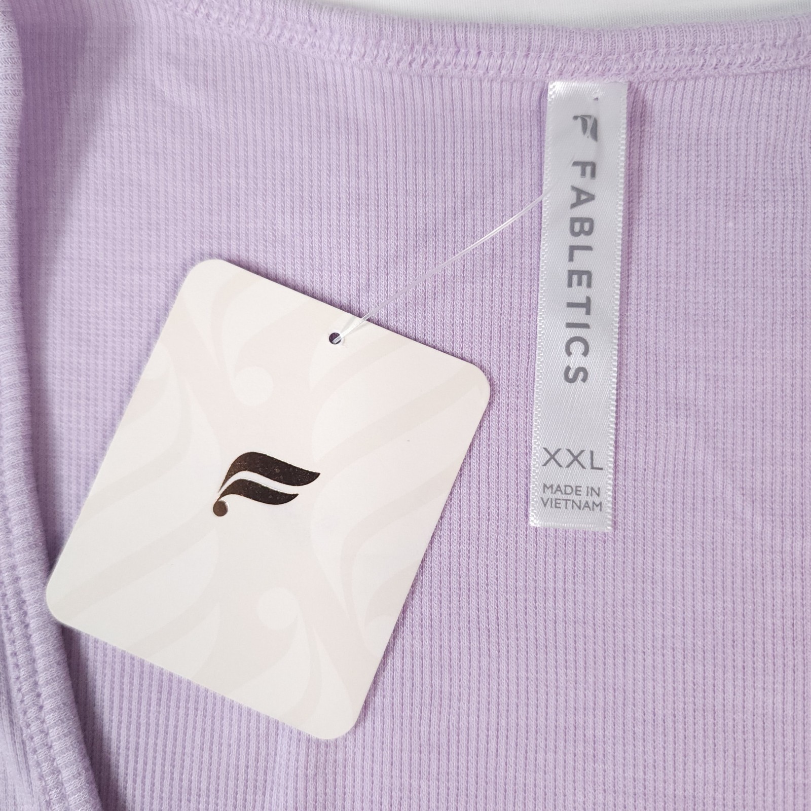 Fabletics Womens Restoreknit Ribbed Tank 2X Lavender Purple NEW