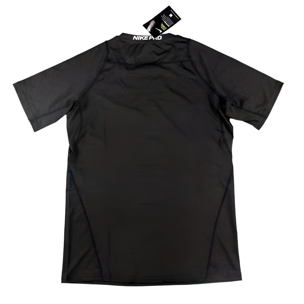 Nike Pro Combat Compression Shirt Short Sleeve White Black Dri-FIT Mens New NWT