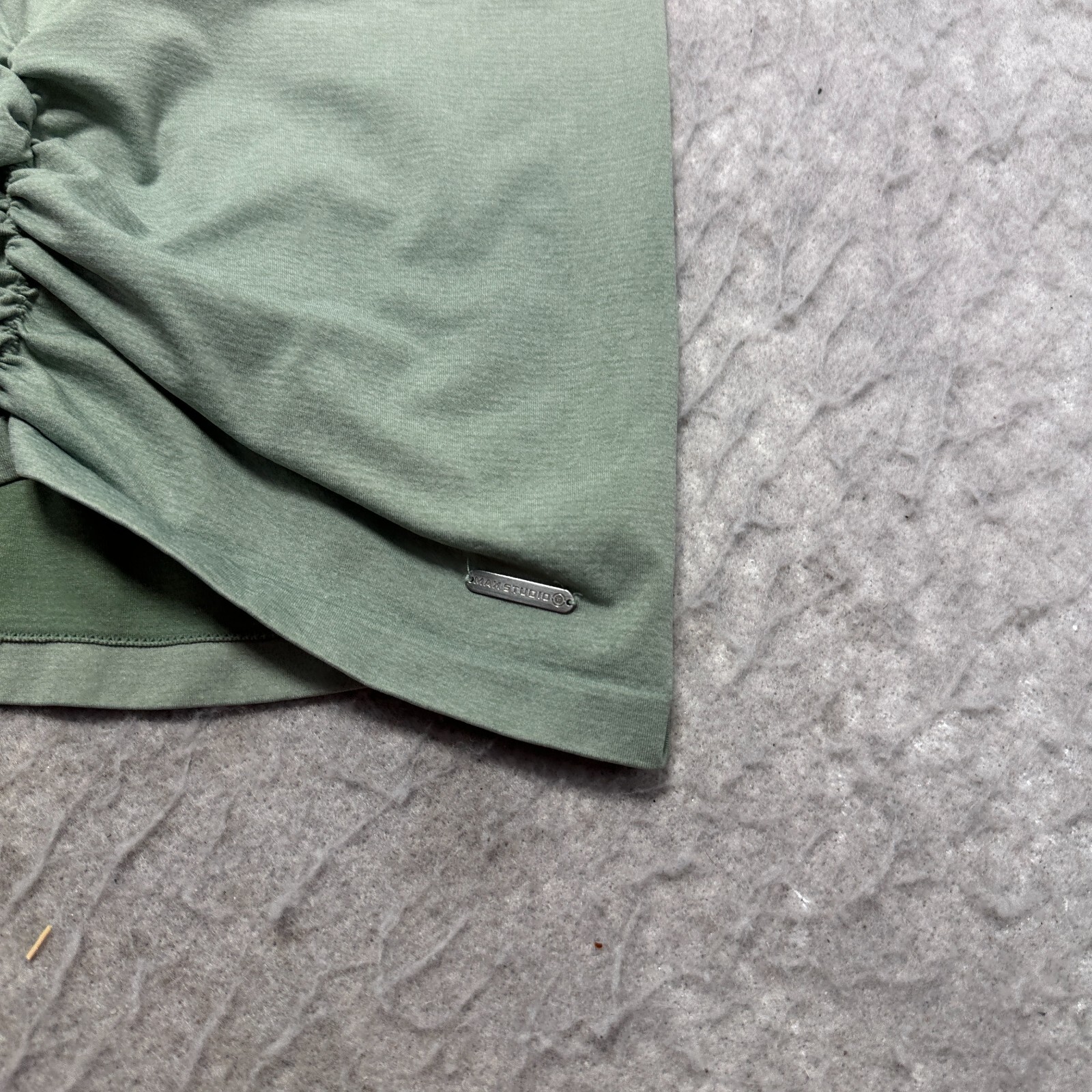 Max Studio Performance Workout Tank Top Green Scrunch Front Womens Size Medium M