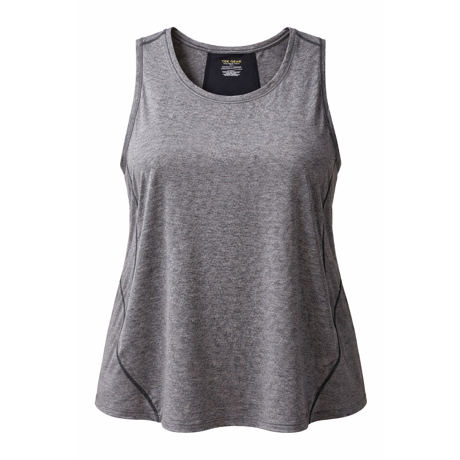 Tek Gear Tank Top Womens 3X Plus Size Grey Mesh Back Activewear Workout Gear