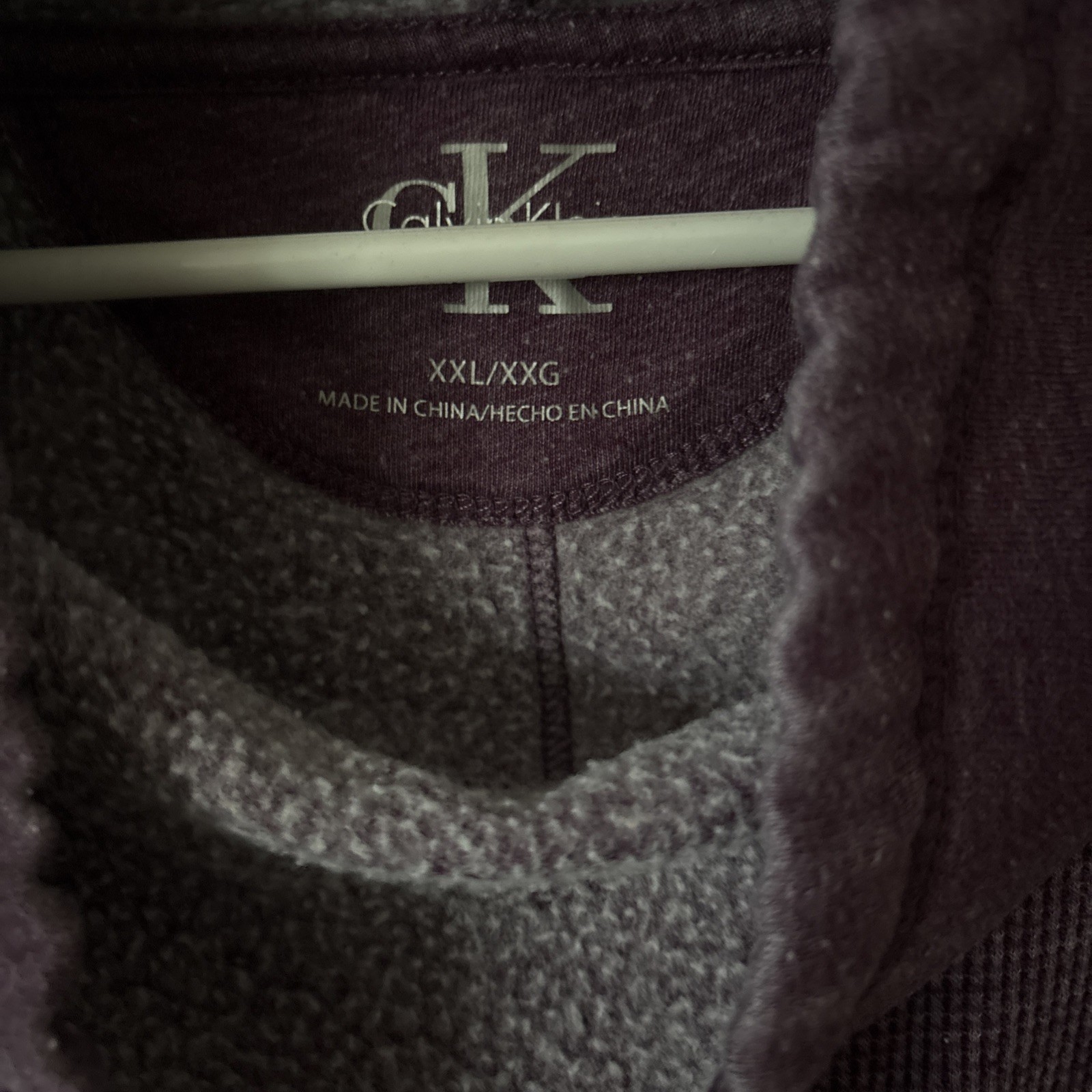 CALVIN KLEIN PERFORMANCE COWL-NECK THERMAL CROSSOVER HEM FLEECE PULLOVER XXL