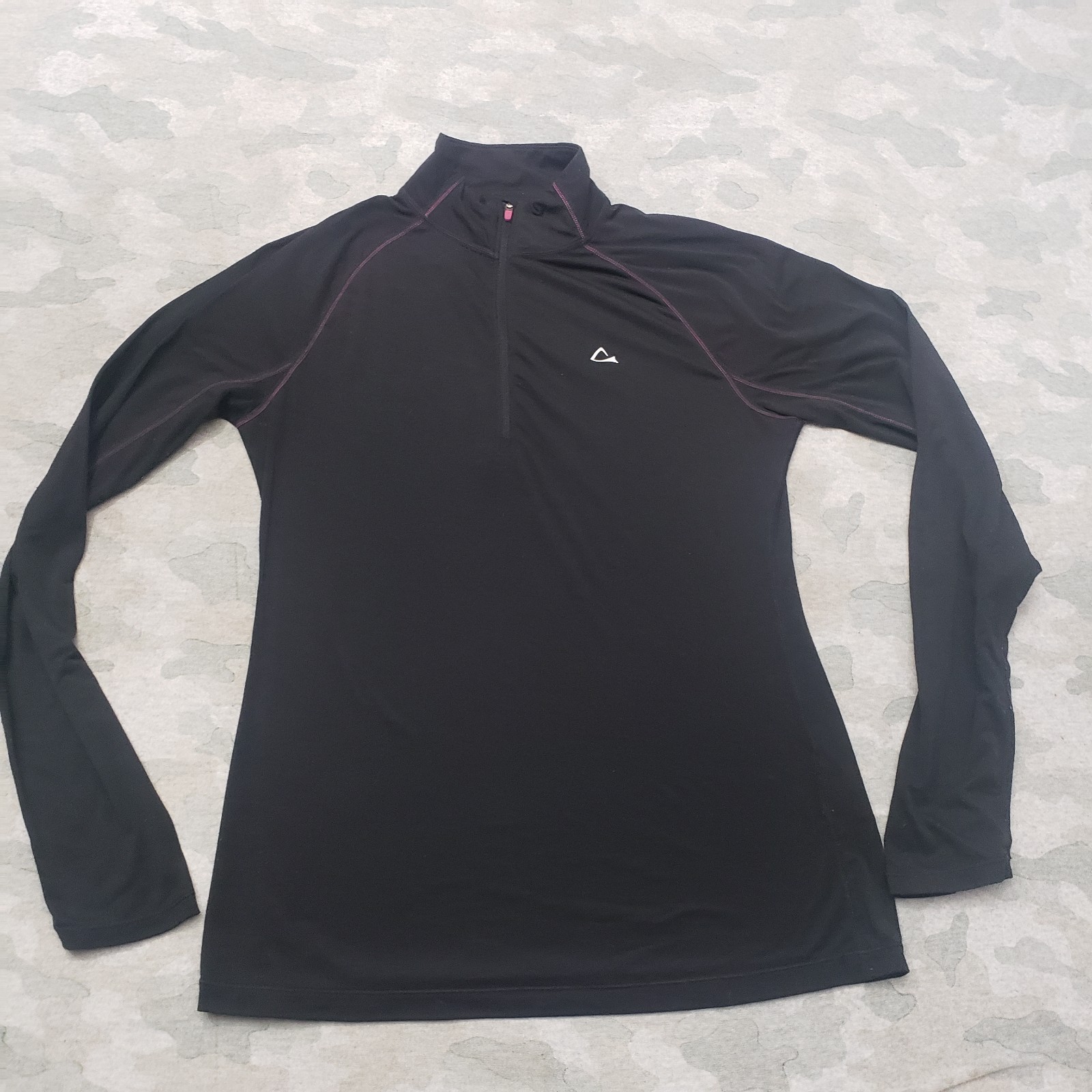 Paradox Top Womens Small Black Quarter Zip Merino Wool Blend Base Layer