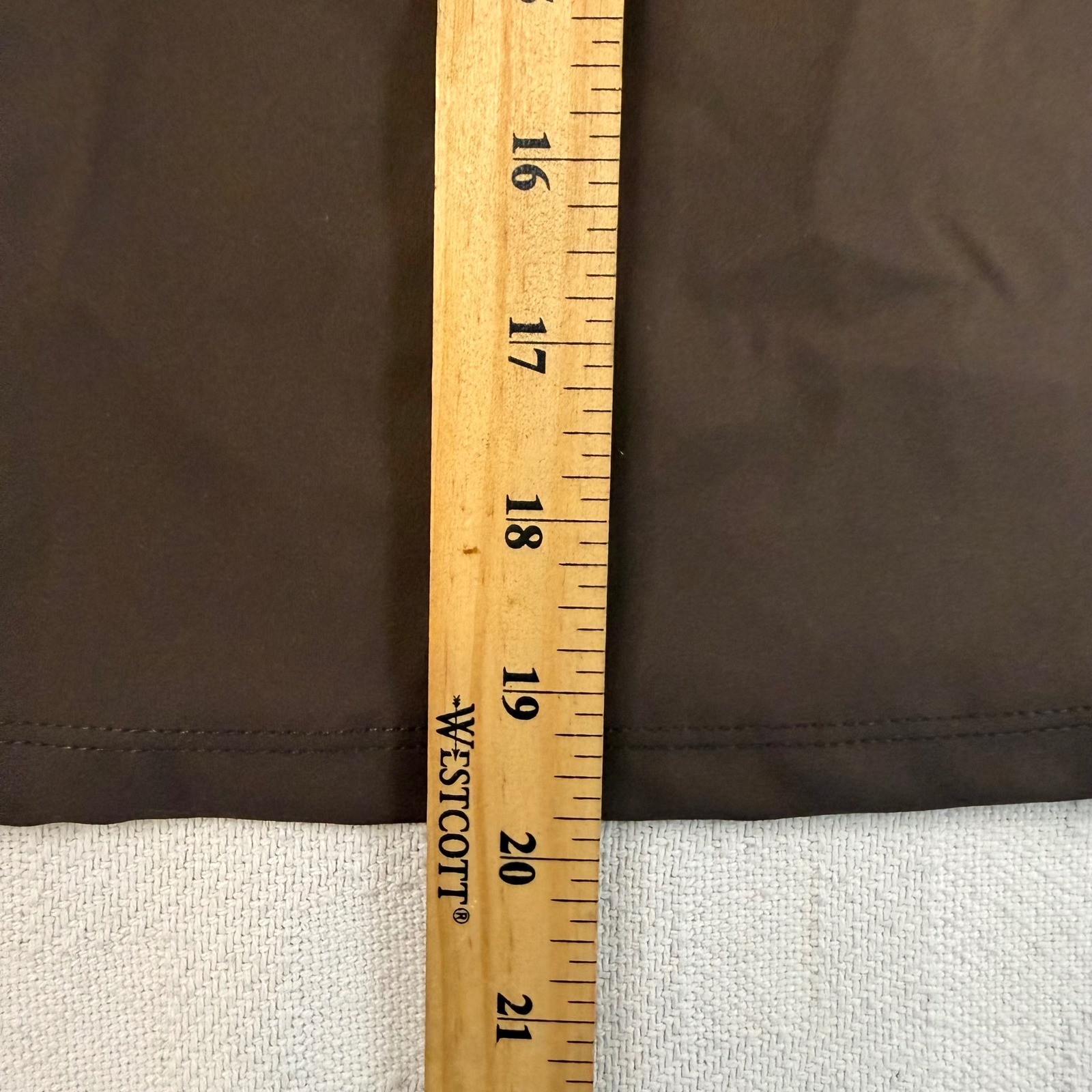 Brown Short Sleeve Athletic Compression T-Shirt Crew Neck Size M Nylon