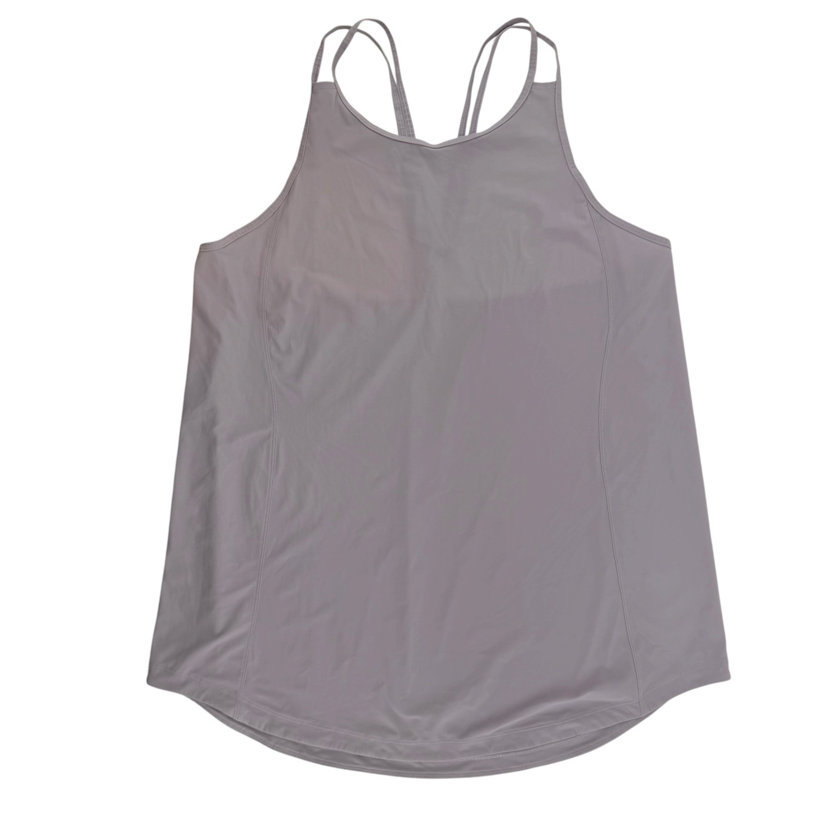Lululemon Strappy Back Tank Top Purple Grey Size 6 Activewear High Neck Yoga