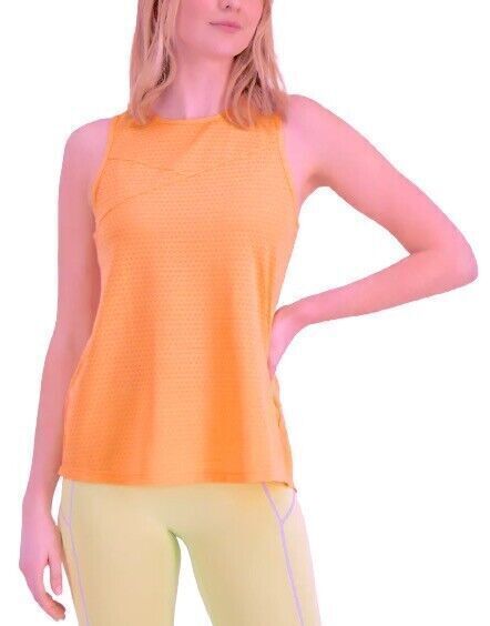 Ideology Top Split-Back Tank Athletic Melon Ice Women Orange Sz S NEW NWT 560