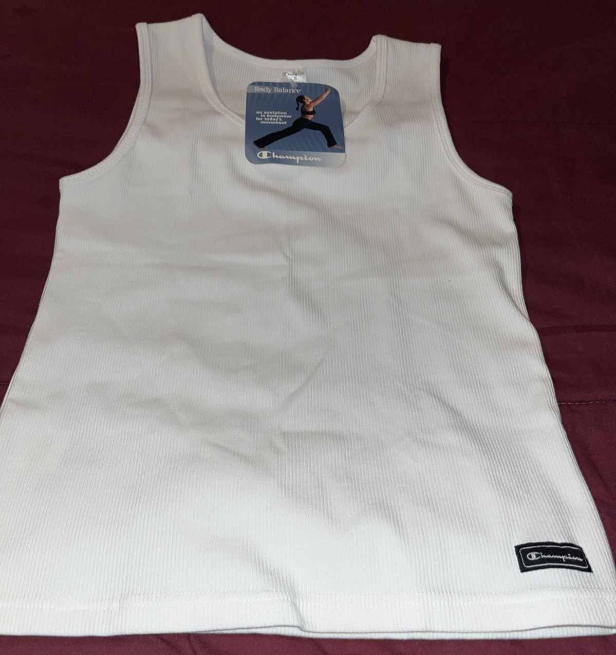 Free Ship – Large Champion Athleticwear Women Powerblend Tank Body Balance White