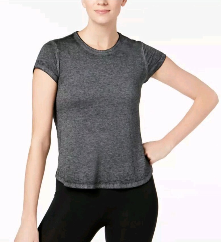 Calvin Klein Performance Flared-Hem Top, Black, size XL