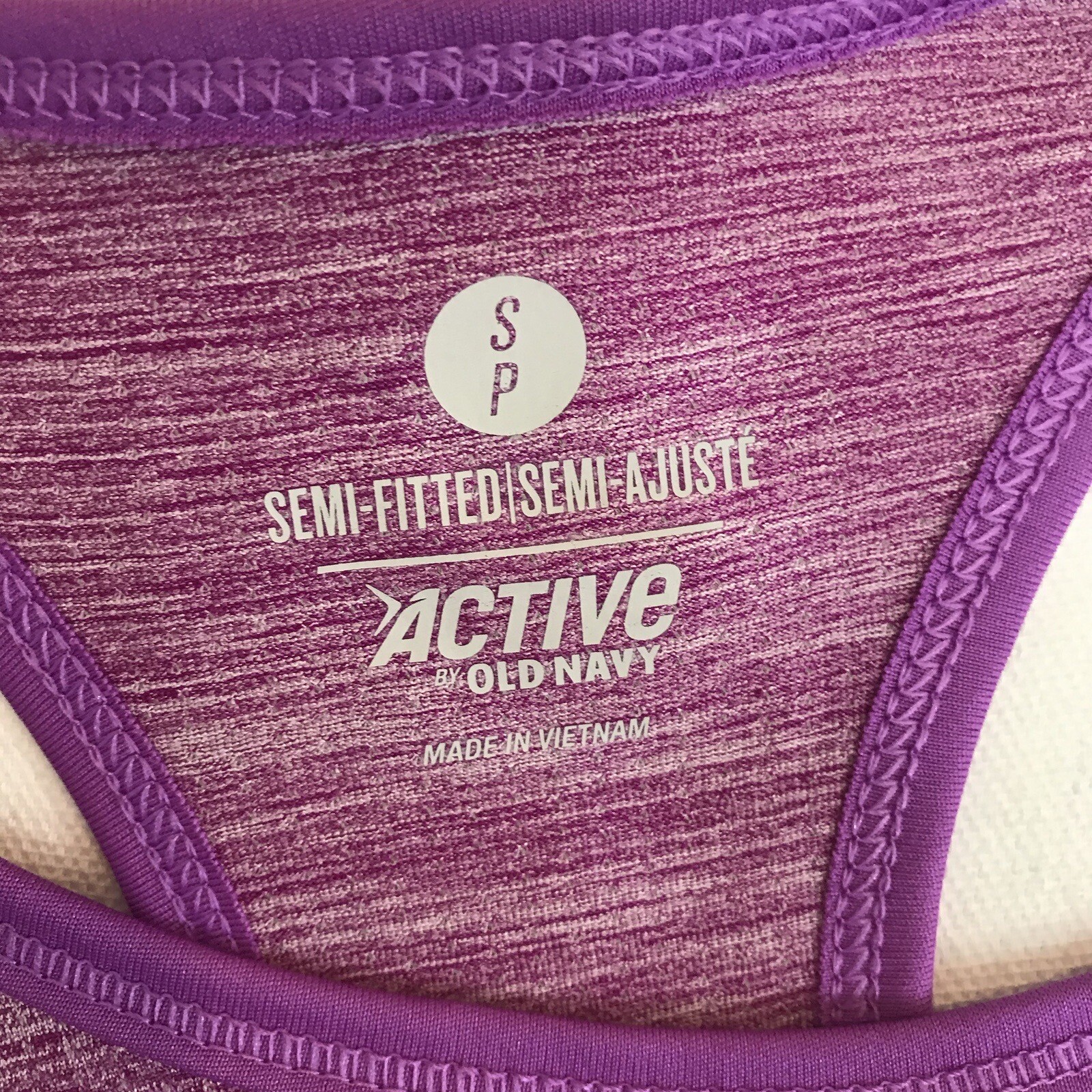 Old Navy Active Opulent Iris Purple Semi Fitted Racerback Workout Tank Small