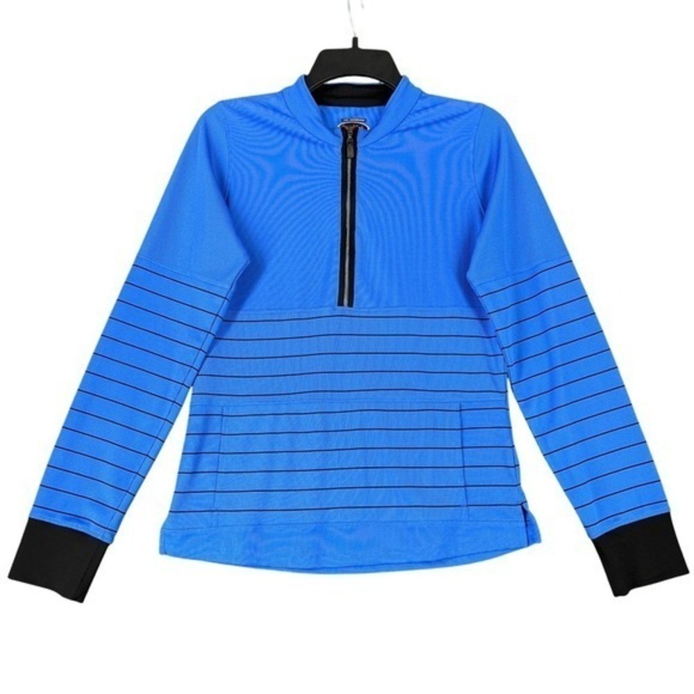 Bolle Womens Blue 1/4 Zip Pullover Athletic Fit Activewear Performance Minimal