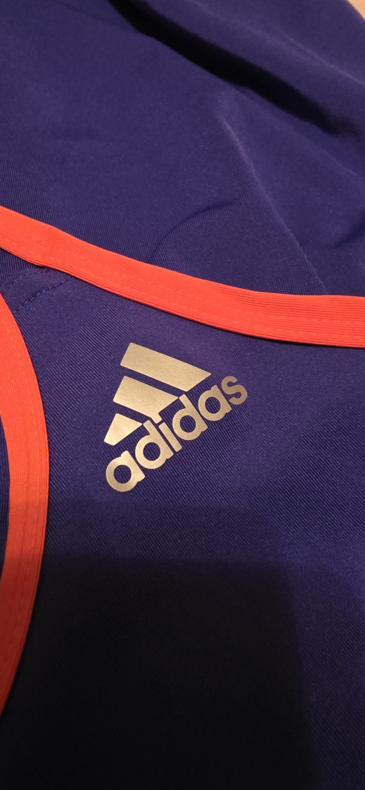 Adidas Racerback Techfit Climacool Blue/Purple/Orange Athletic Top Size M