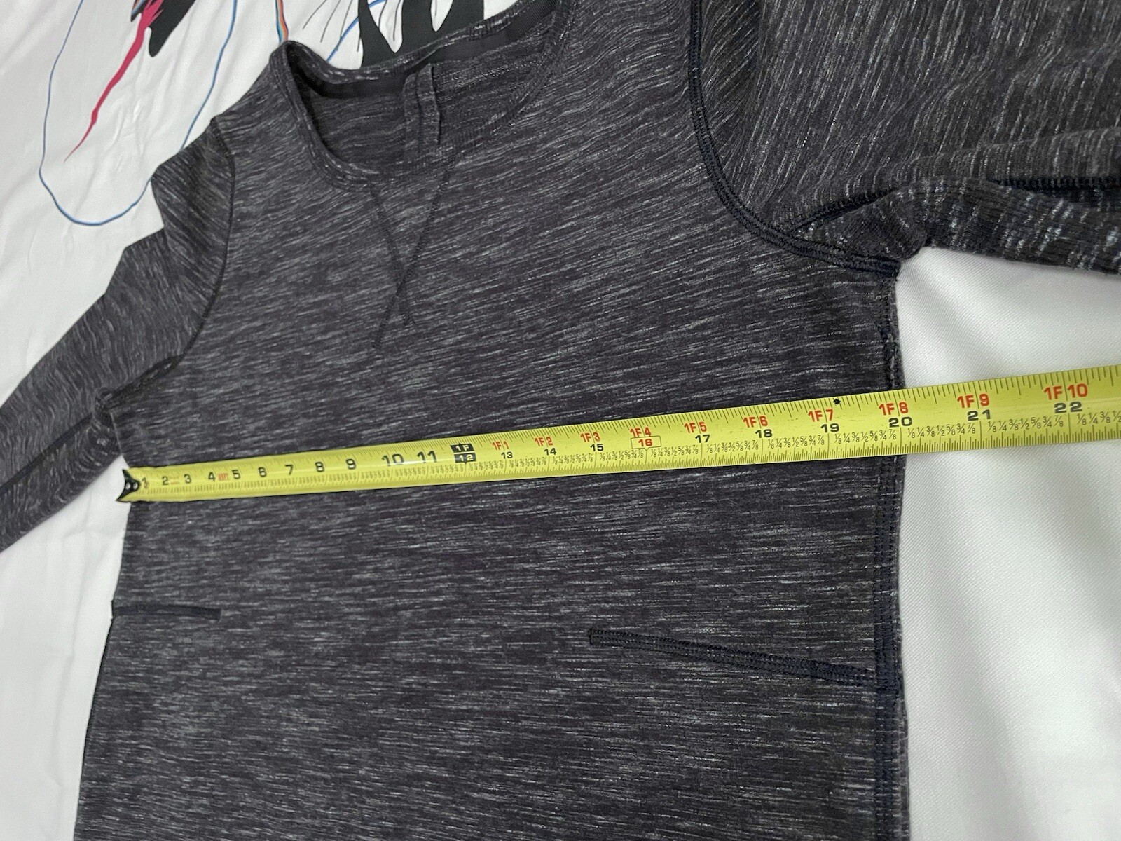 Womens Lululemon Exhalation Pullover II Sweater Heathered Marled Black 10