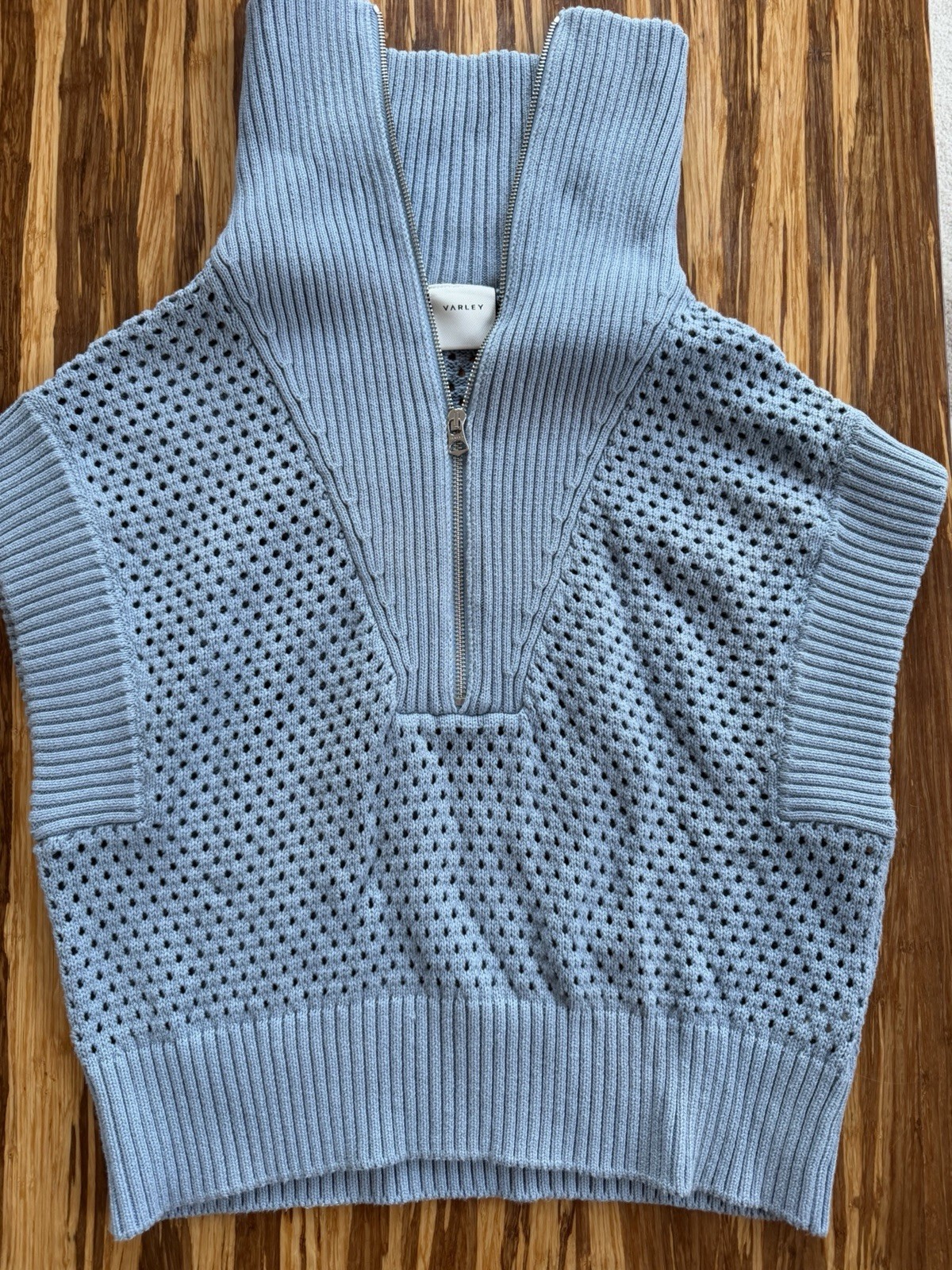 Varley Bains Half-Zip Tank Blue Small