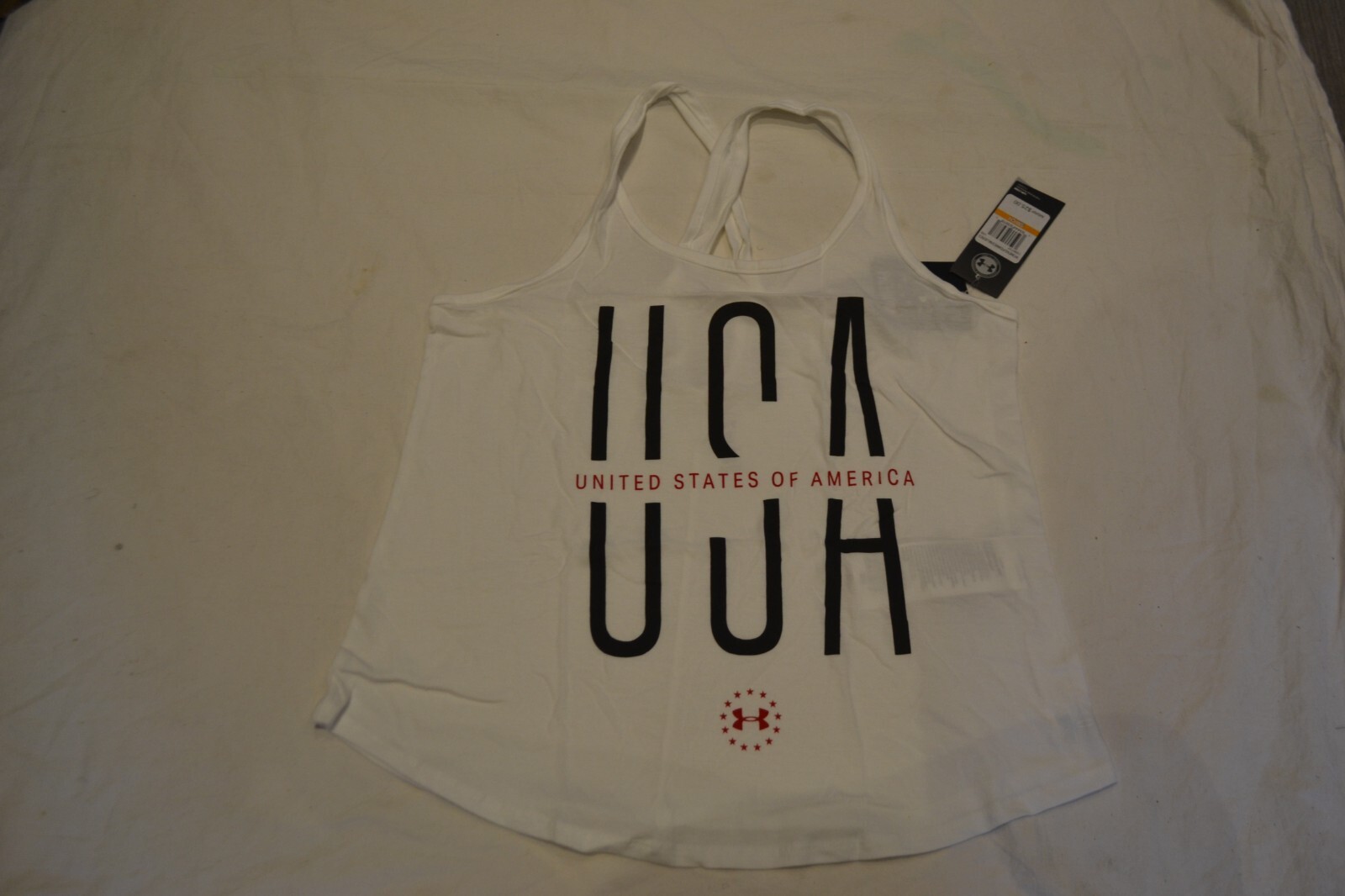 NEW Women’s UA Freedom USA Extended Tank SHIRT SZ SM S