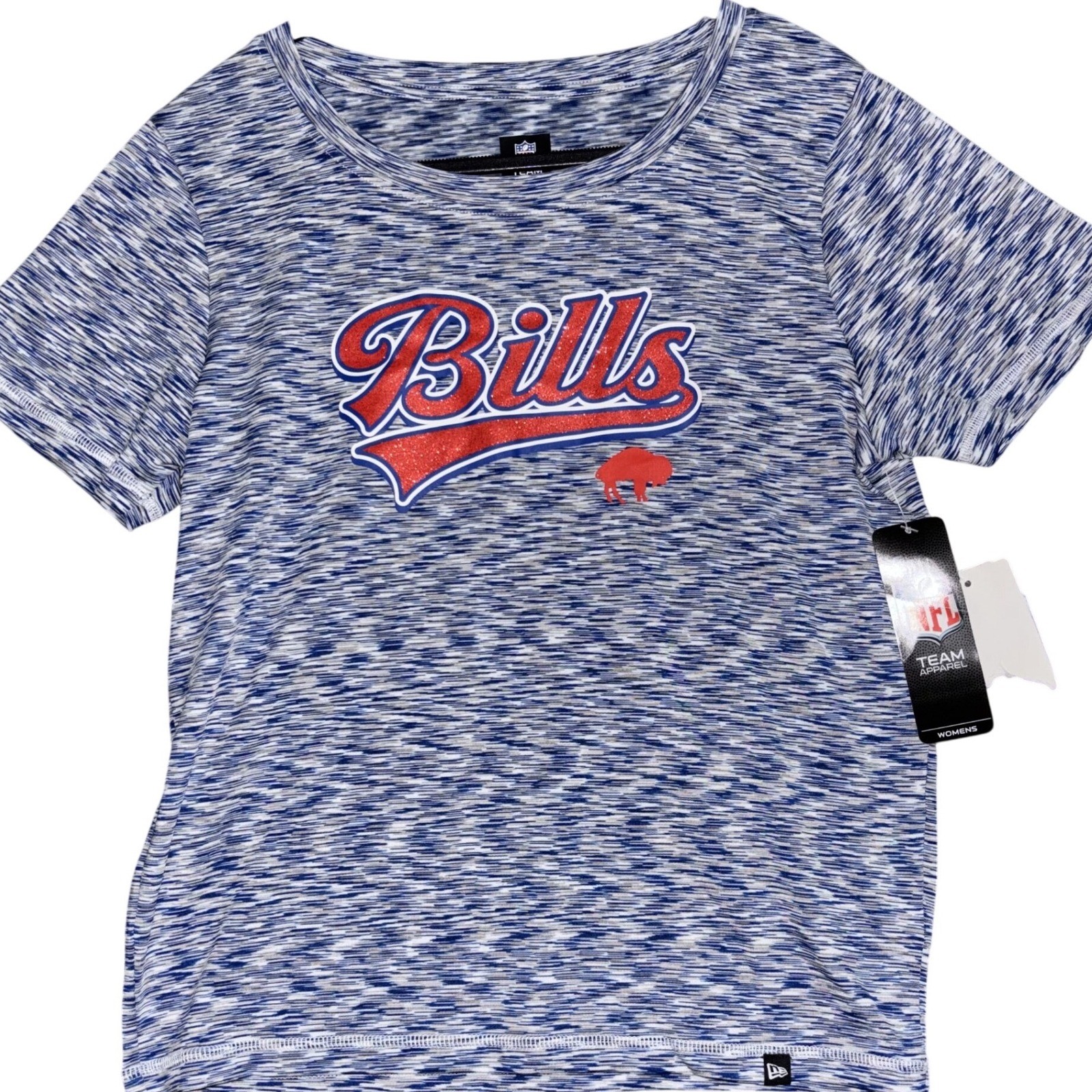 Buffalo Bills Shirt Womens Medium Heather Blue New Era Football Team NFL Graphic