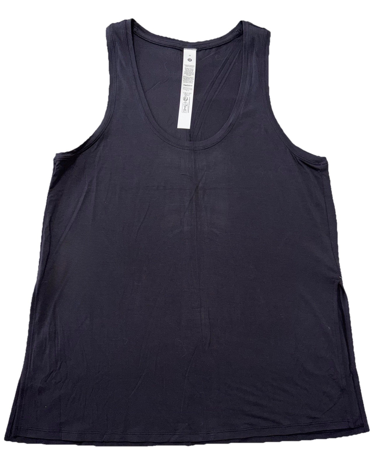 NWT☀️LULULEMON☀️MEDIUM☀️MODAL SILK SIDE SPLIT TANK☀️4-WAY STRETCH☀️BLACK☀️$58