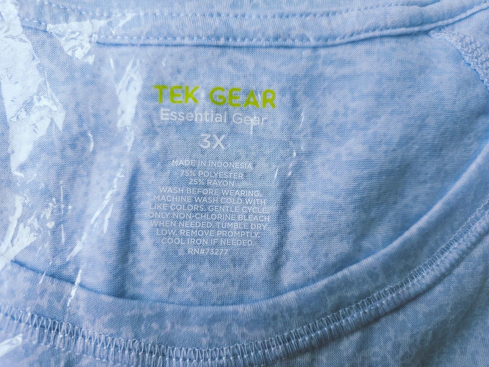 TEK GEAR ADAPTIVE CORE RAGLAN SHORT SLV CREW NECK BURNOUT TEE WMNS PLUS 3X NWT!