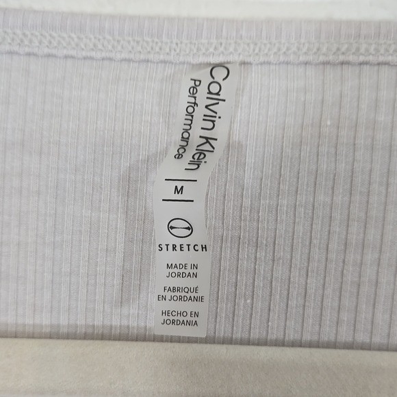 *NEW* Calvin Klein Performance Taupe Cropped Long Sleeve Top Stretch Comfort, M