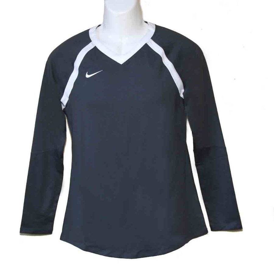 Nike Top Shirt Gray White V-Neck Women’s Size M