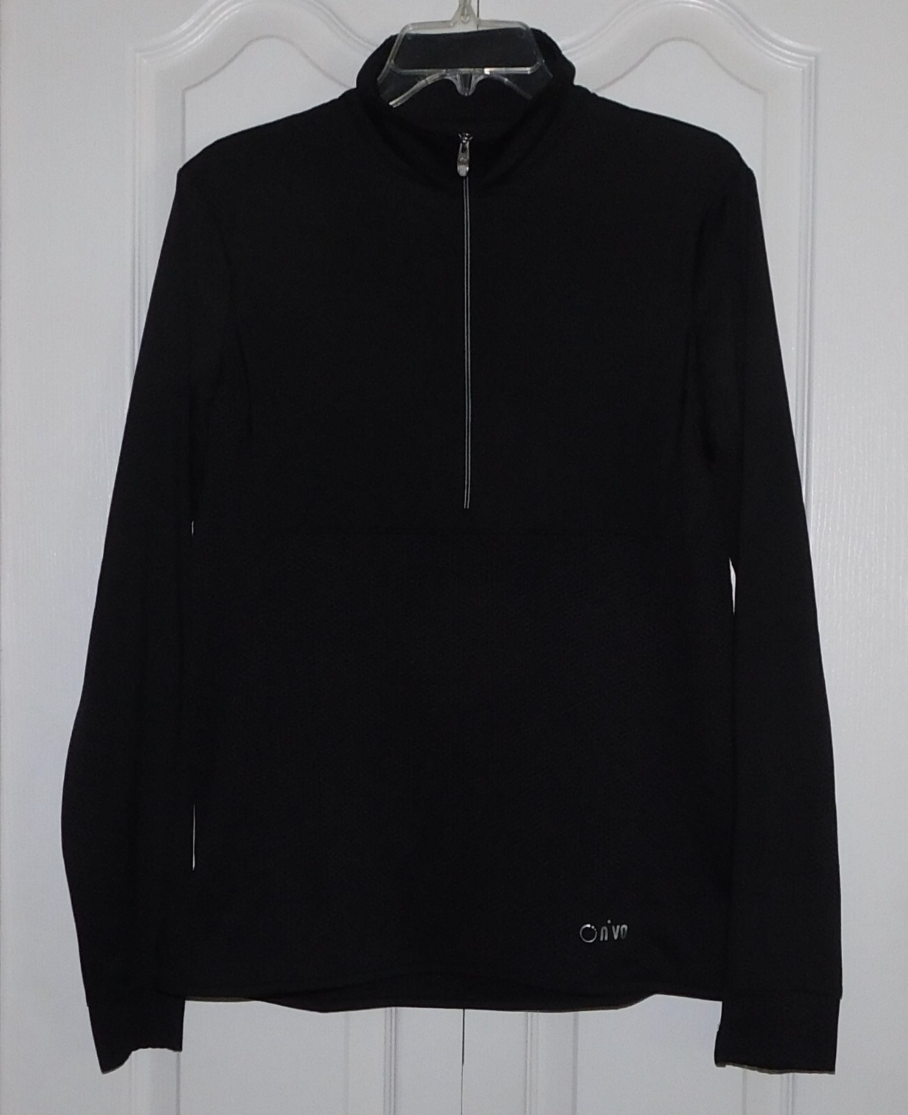 NIVO 1/4 ZIP BLACK L/S JACKET SHIRT WOMENS L SUN PROTECTION ACTIVE GOLF TENNIS