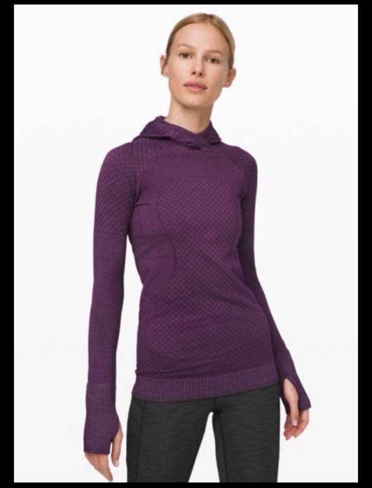 NWT Lululemon Rest Less Hoodie *Patchwork Galactic Grape / Silver Lilac 10