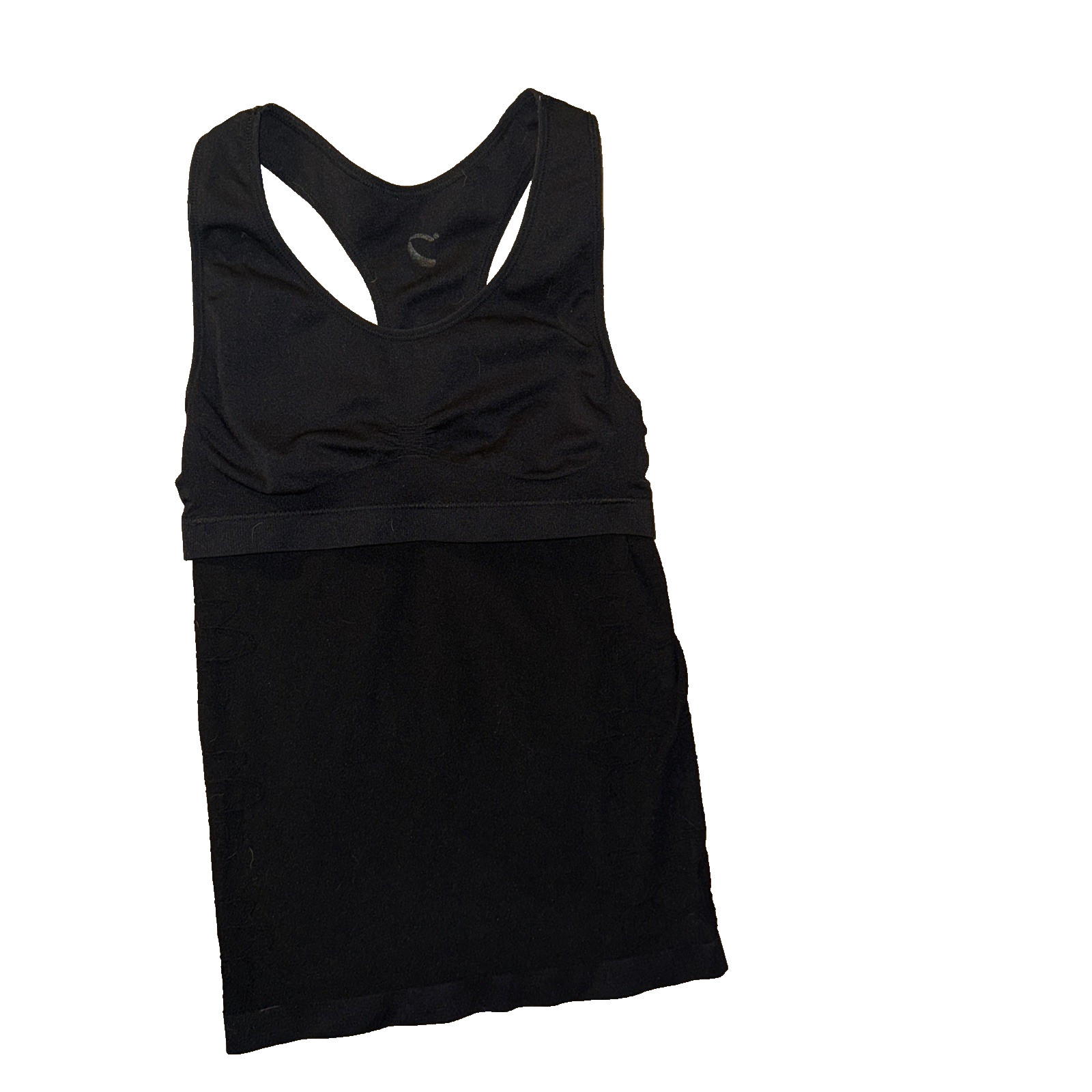 Climawear Black Compression Athletic Tank Seamless Built in Bra SZ Medium