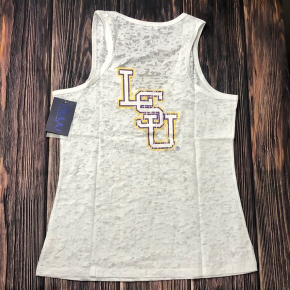 NUYU LSU Tigers Louisiana State University Womens Burnout Tank Top Size XL