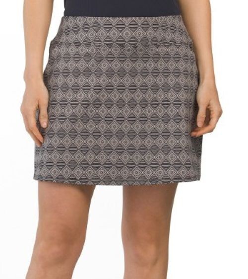 NWT SIGRID OLSEN Black Beige Marrakesh Golf Tennis Knit A-Line Skort – M & L