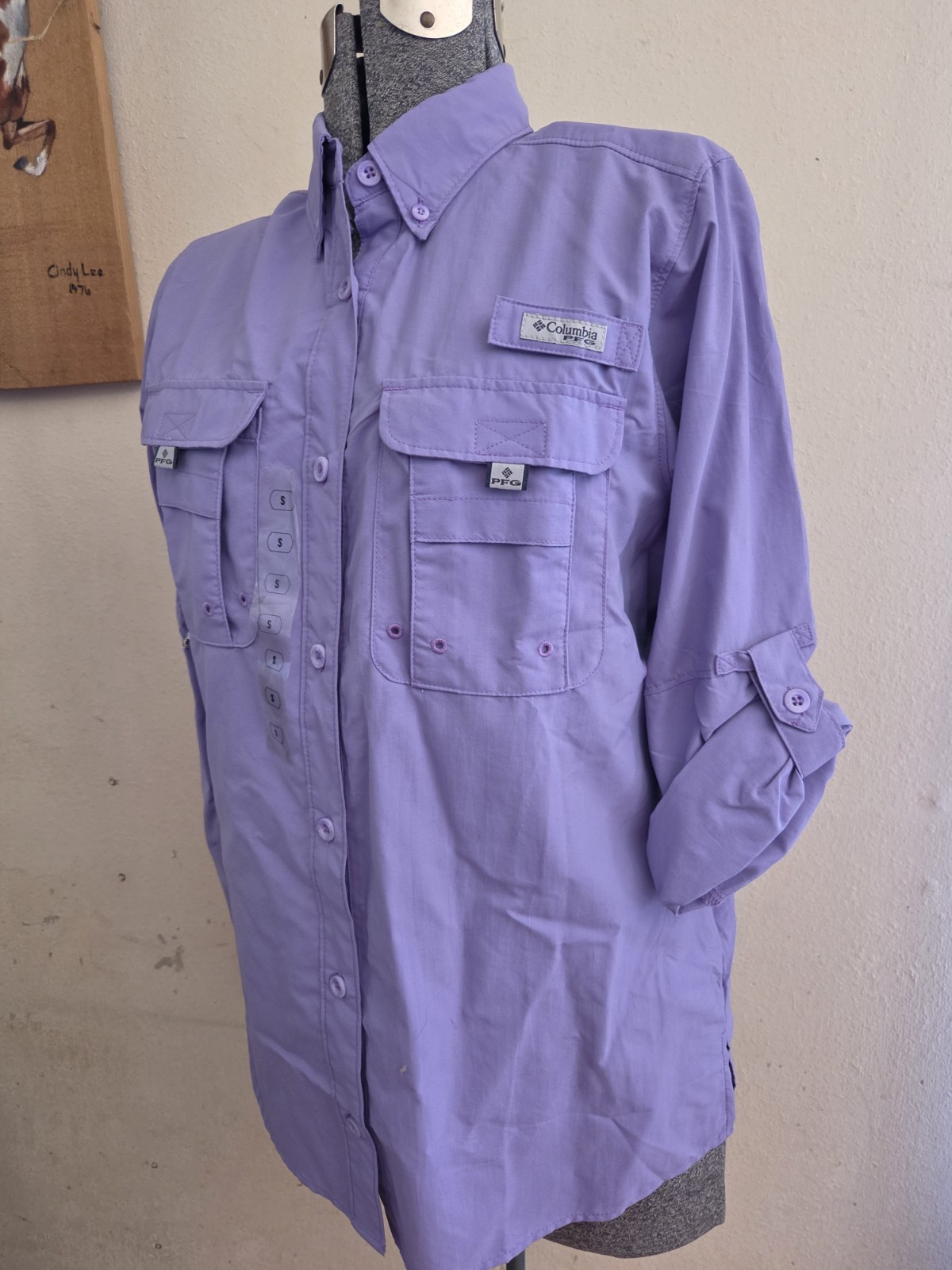 Columbia NWT Lavender PFG Hiking Fishing Shirt Size S