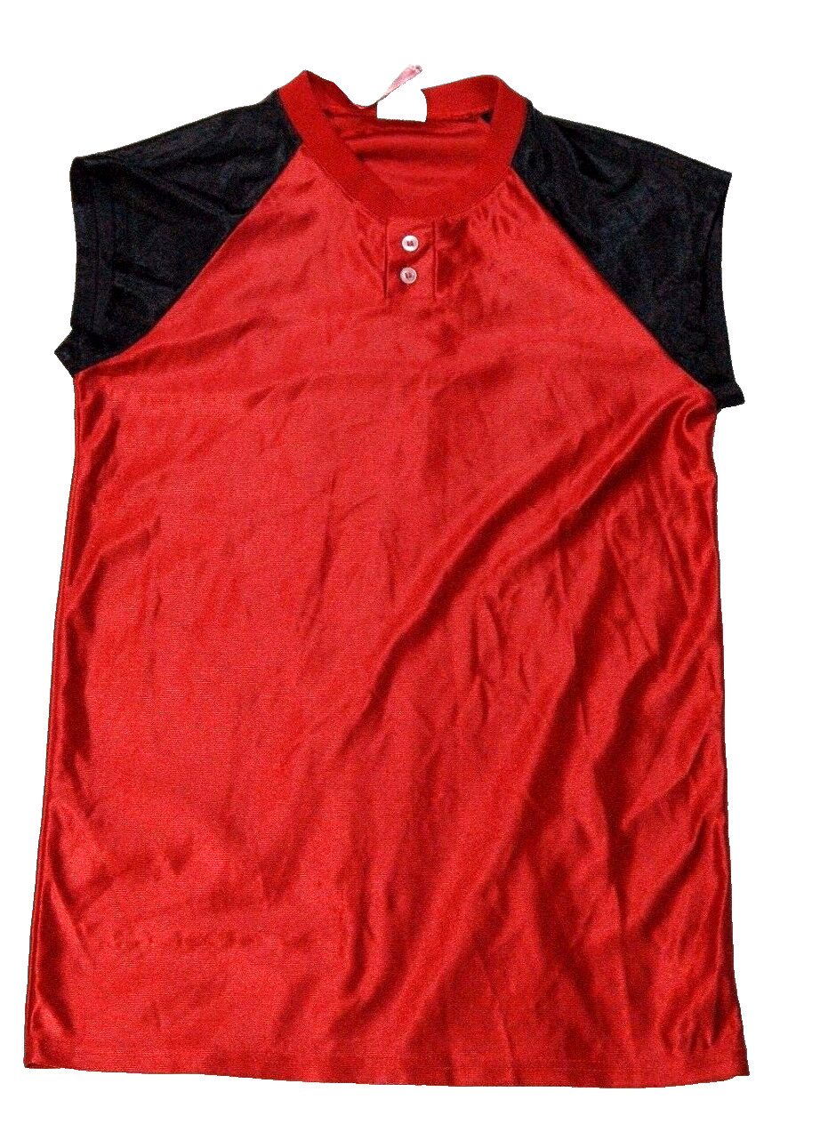 Bike brand women’s athletic cap sleeve t-shirt red size M 100% nylon