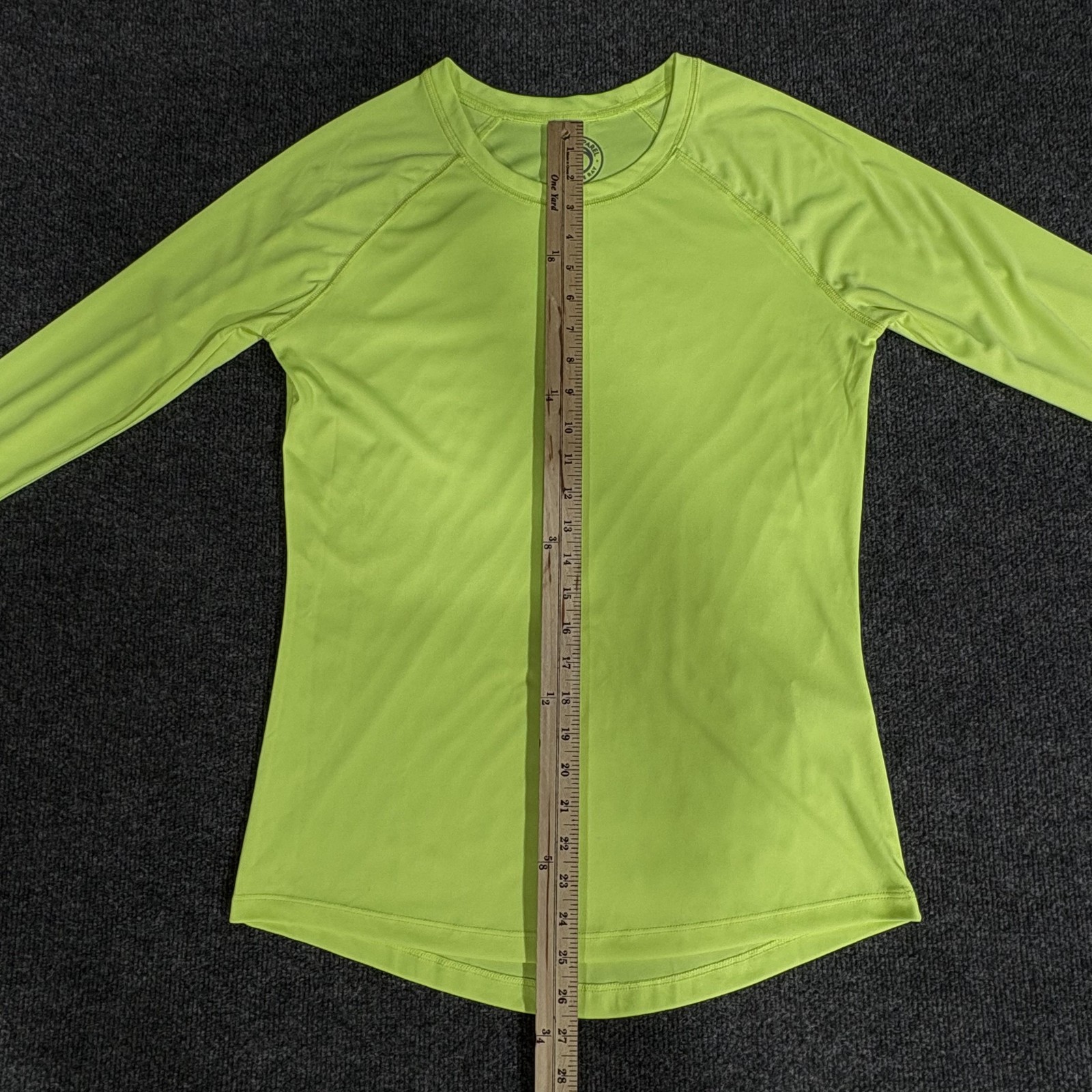 Vapor Apparel Shirt Womens Large Neon Yellow Long Sleeve UPF 50+ Sun Outdoor