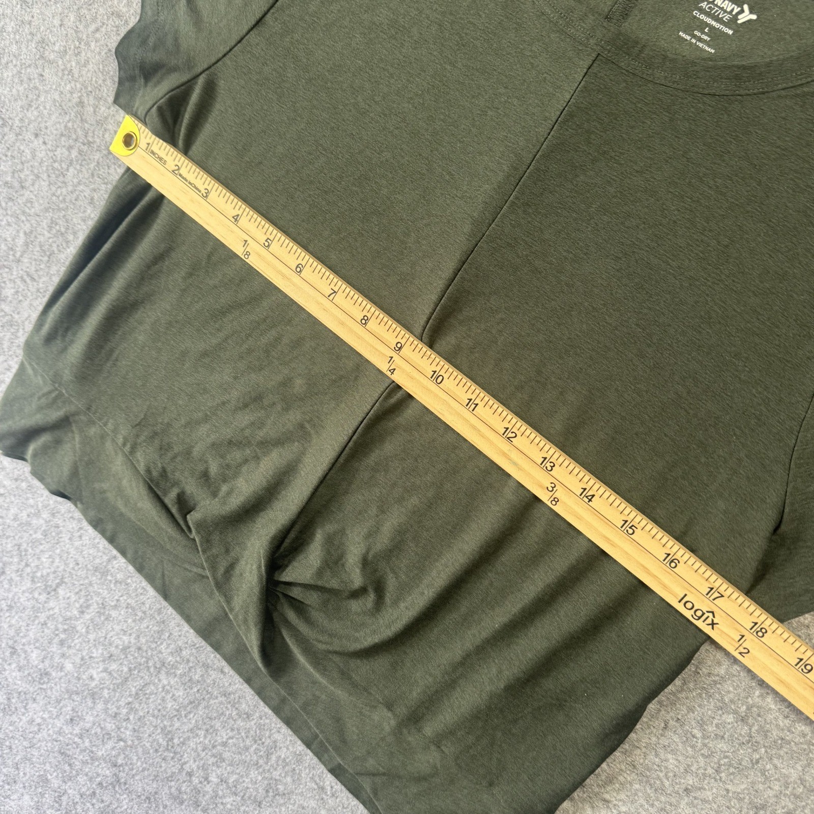 Old Navy Cloudmotion Active Top Large Olive Green Twist Front Go-Dry