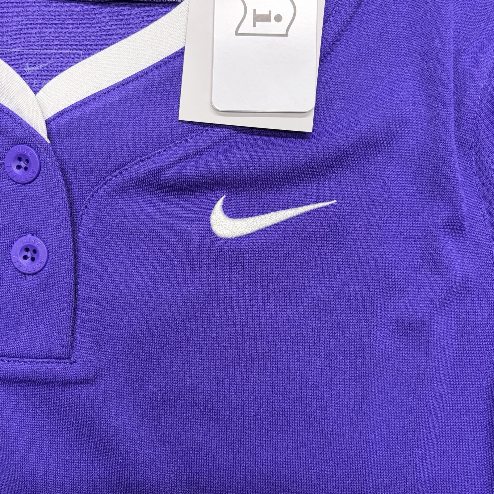 Nike Stock Team Vapor Select2 Button Softball Jersey Women Medium Purple DX8849