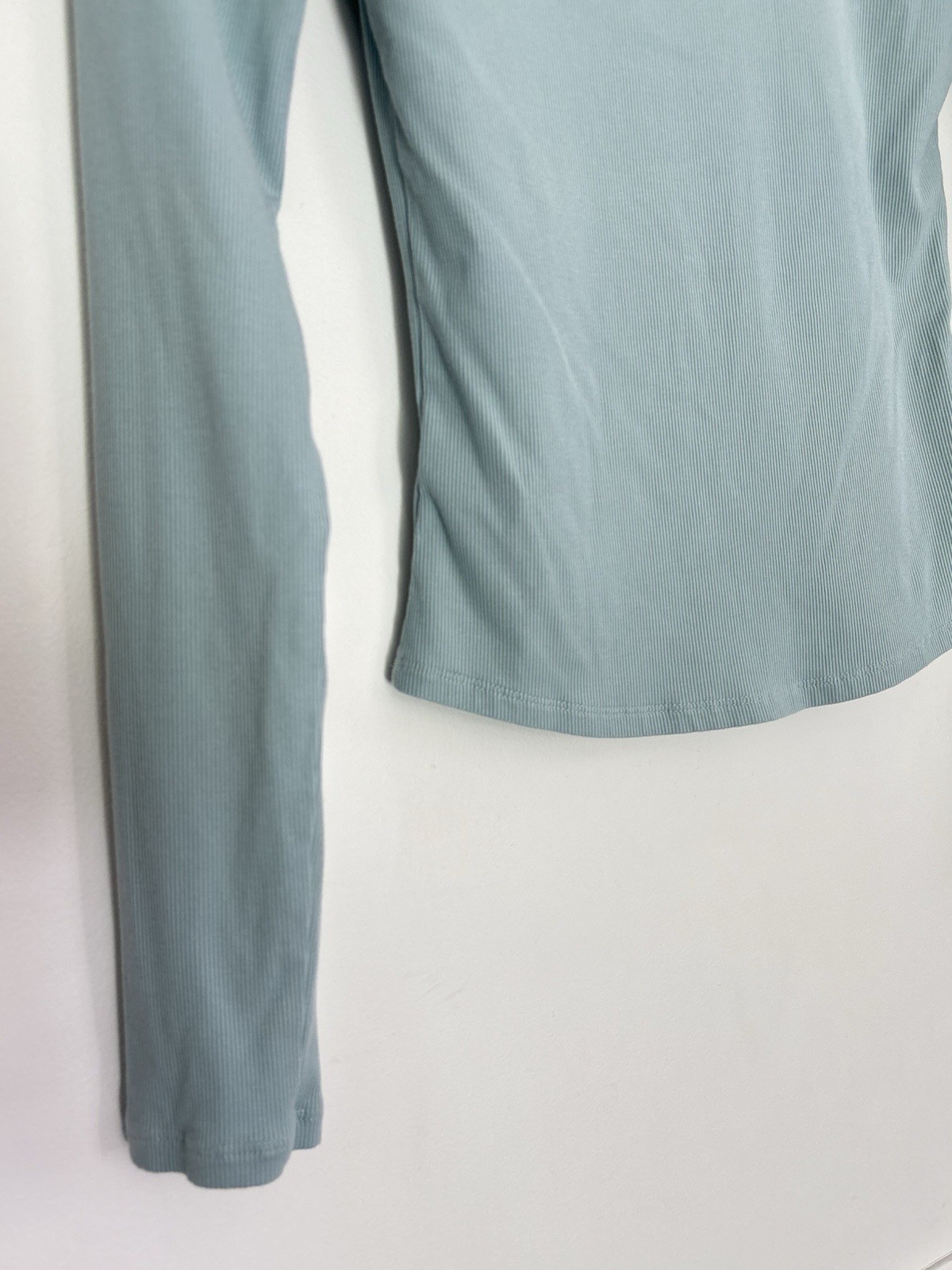 Athleta Ribbed Square Neck Long Sleeves Tee Size XS