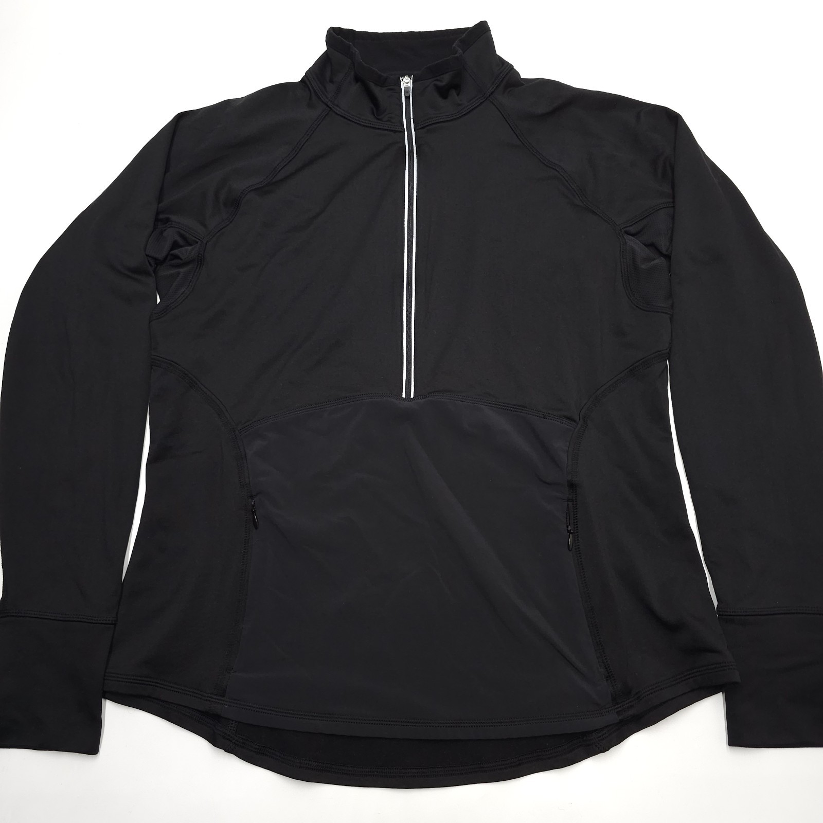 Athleta Jacket Womens Size Large Black Half Zip Pullover Walking Athleisure