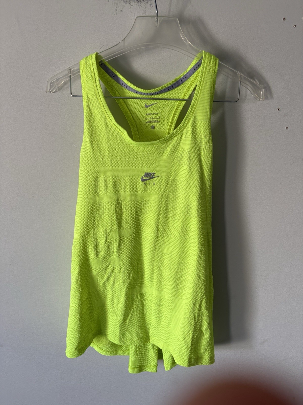 NIKE DRI-FIT RACERBACK TANK TOP NEON GREEN WOMENS LARGE ACTIVEWEAR NIKE AIR