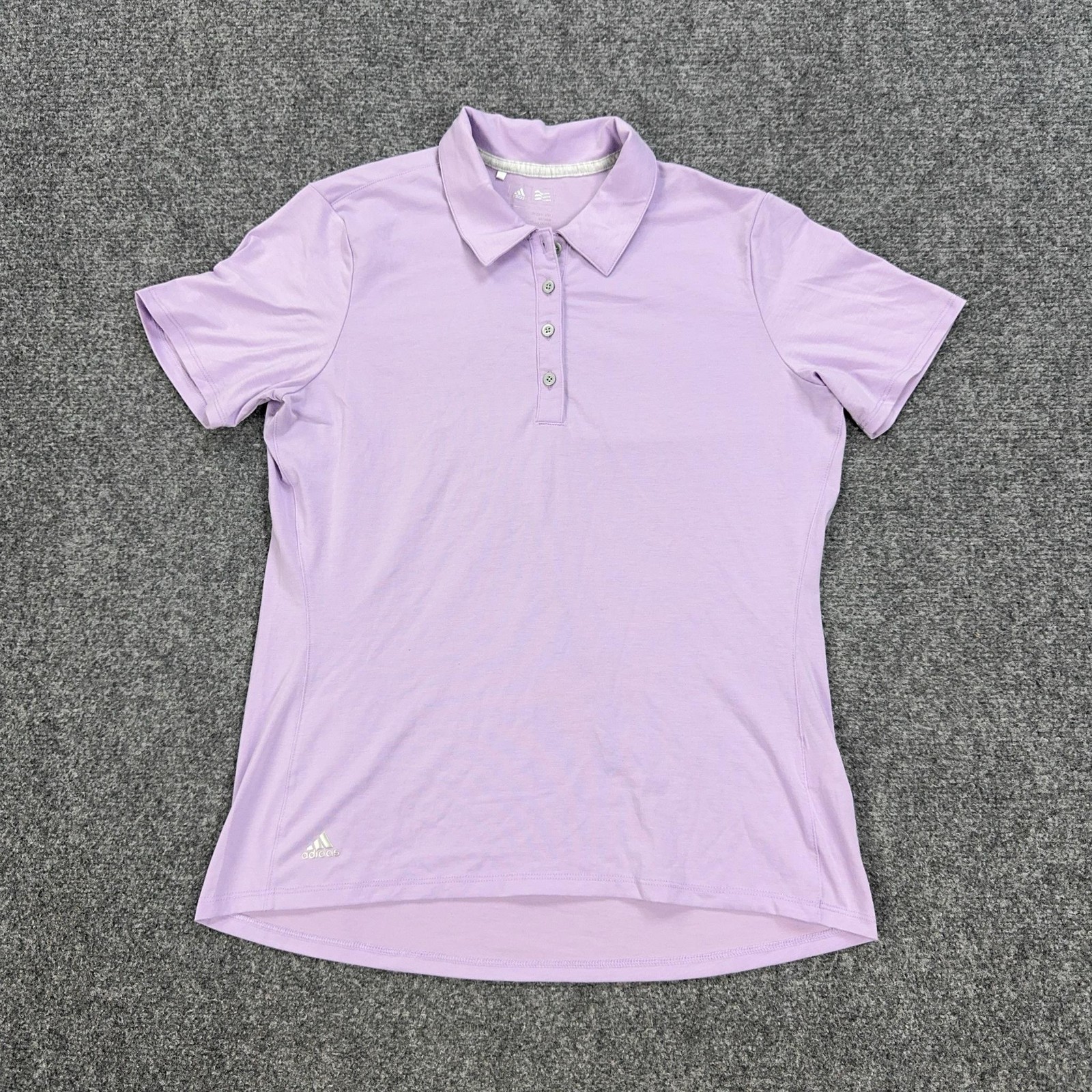 Adidas Golf Polo Shirt Womens Small Purple Short Sleeve Stretch Top Athletic
