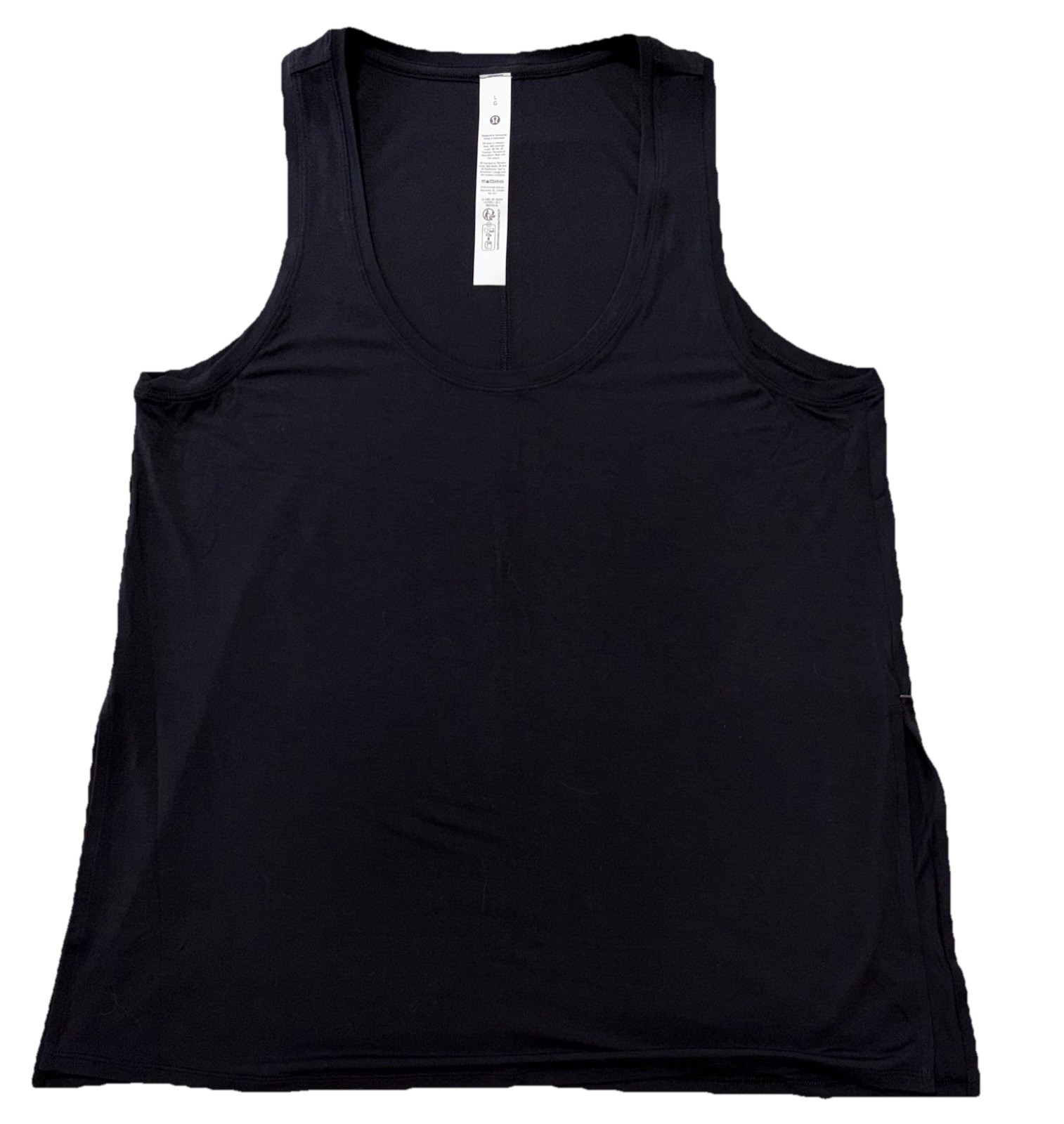 NWT⚡️LULULEMON⚡️LARGE⚡️ MODAL SILK SIDE SPLIT TANK⚡️4-WAY STRETCH⚡️BLACK⚡️$58