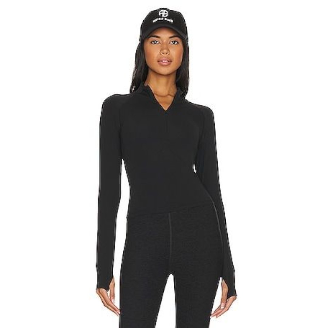 VARLEY Helena Mid Layer Top in Black Size L