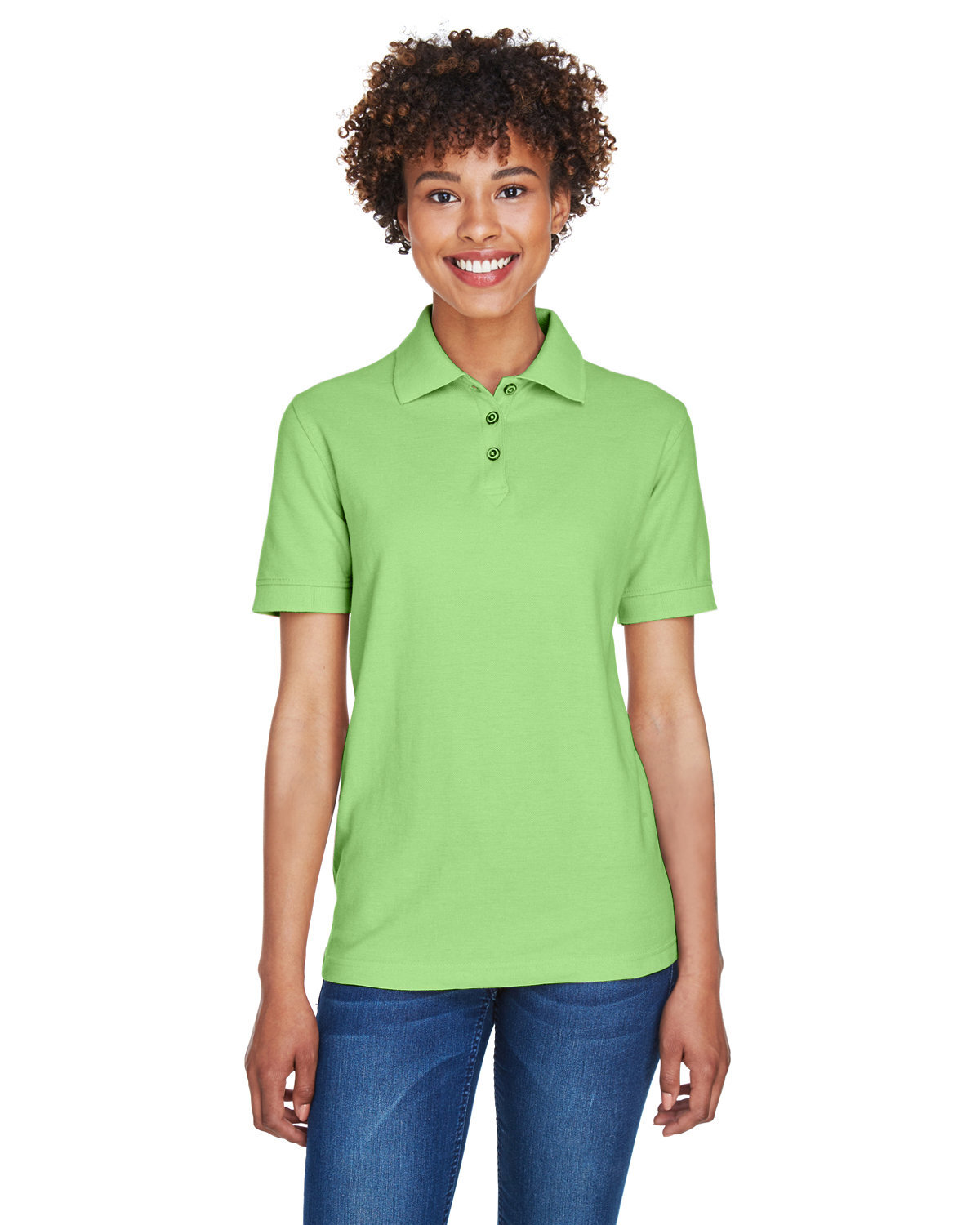 3 Pack Of UltraClub 8541 Ladies Easy Care TShirt Feminine Fit Whisper Pique Polo