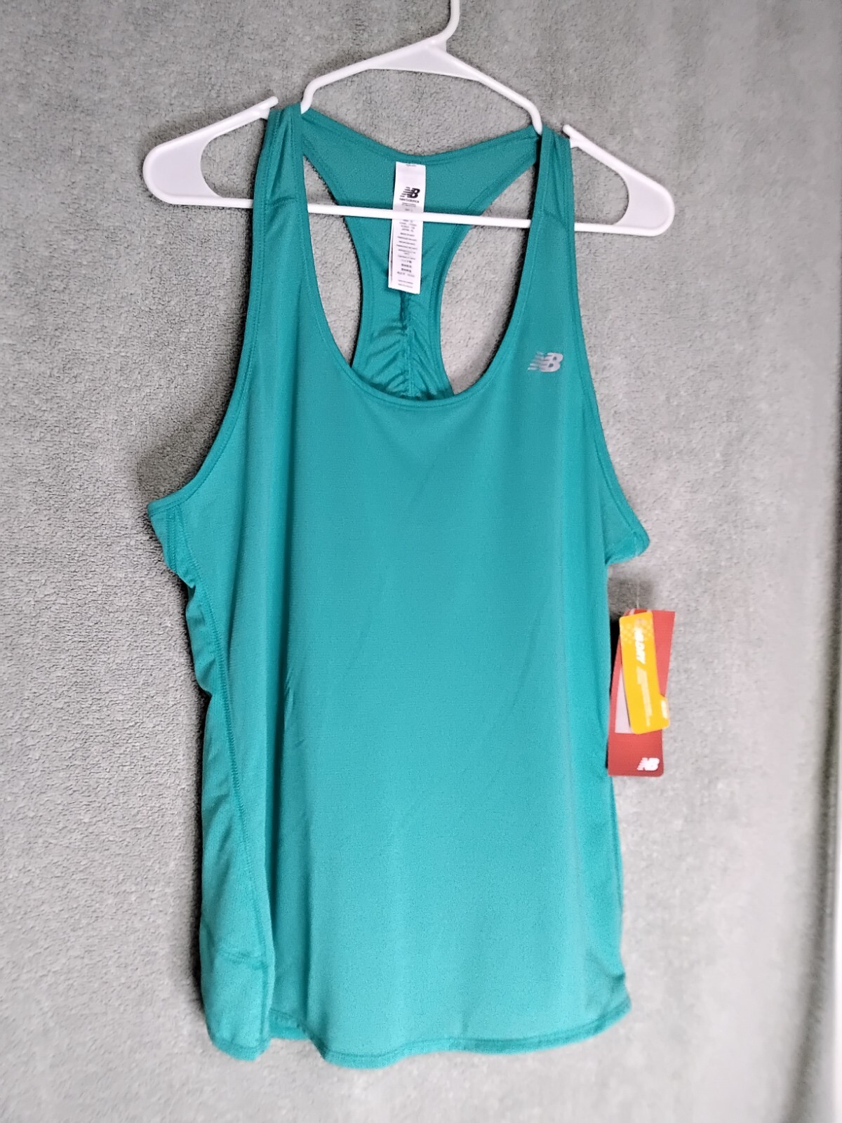 New Balance Dry Tank Top Racerback Womens Size L Green Sleeveless Pullover