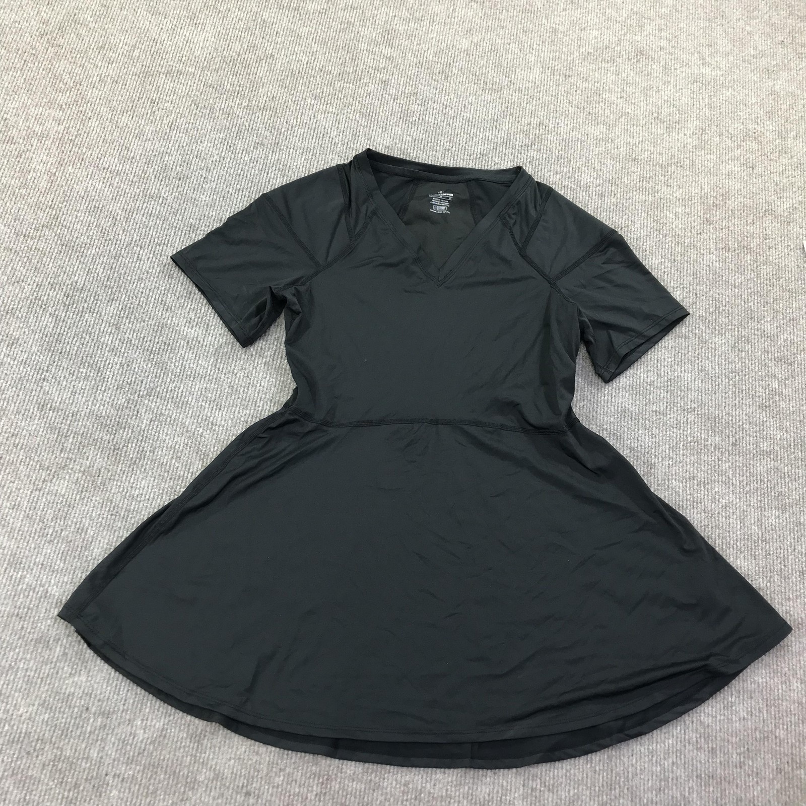 Tommie Copper Shirt Womens Large Black Shoulder Support Compression Znergy Top