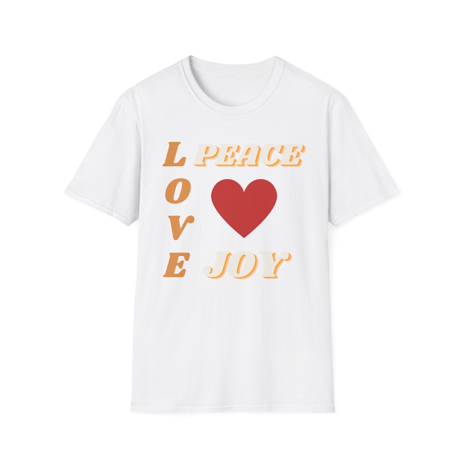 Peace Love Joy, Valentines Day Gift, Girlfriend Shirt, Funny Softstyle T-Shirt