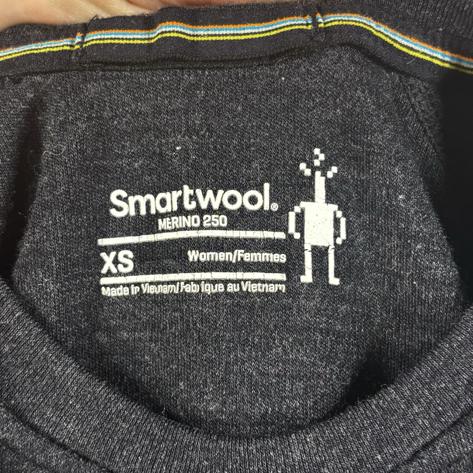 SMARTWOOL Women’s Merino 250 Base Layer Long Sleeve Top Gray XS (8/10)