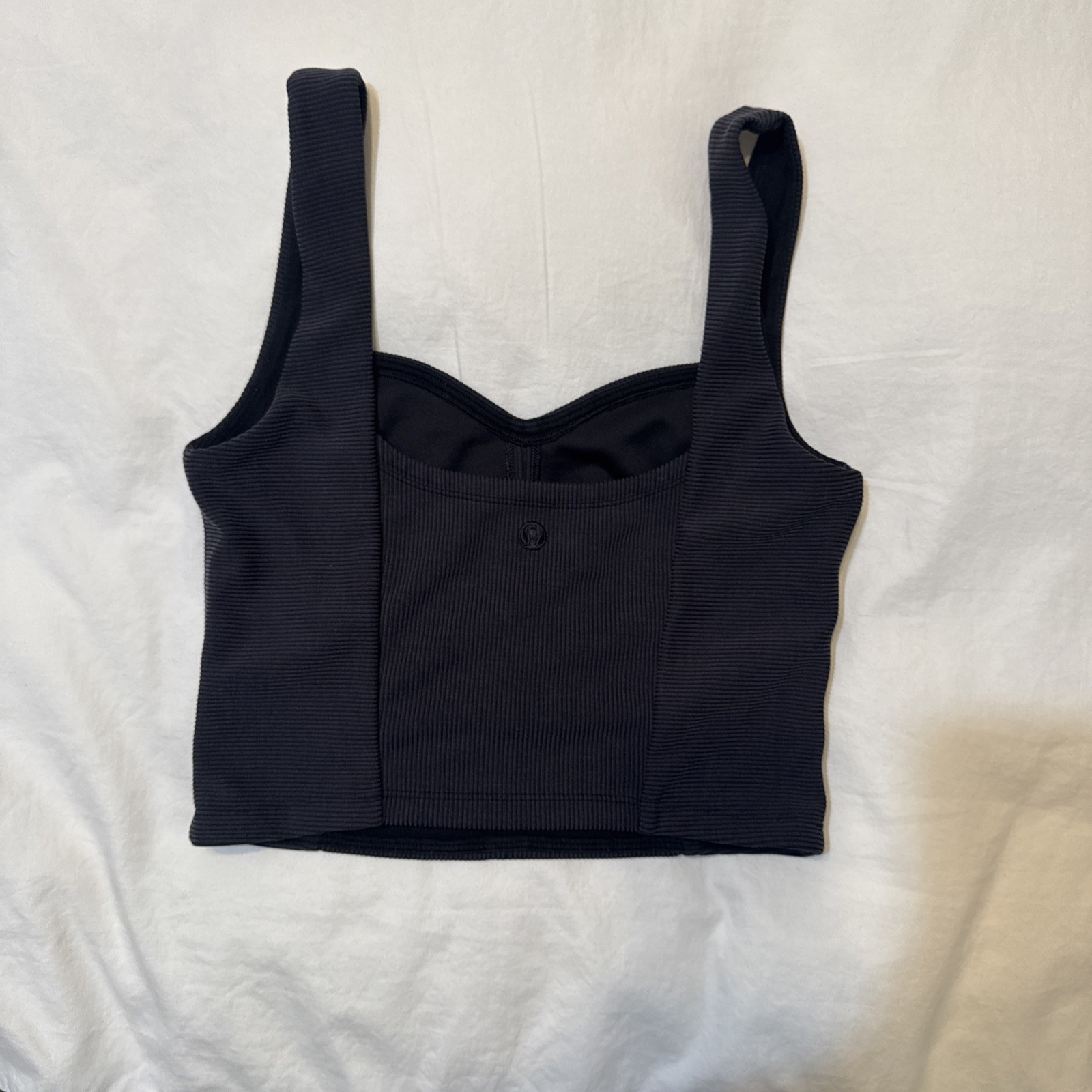 Lululemon Women’s Crop Tank Tight Fitting Dark Grey