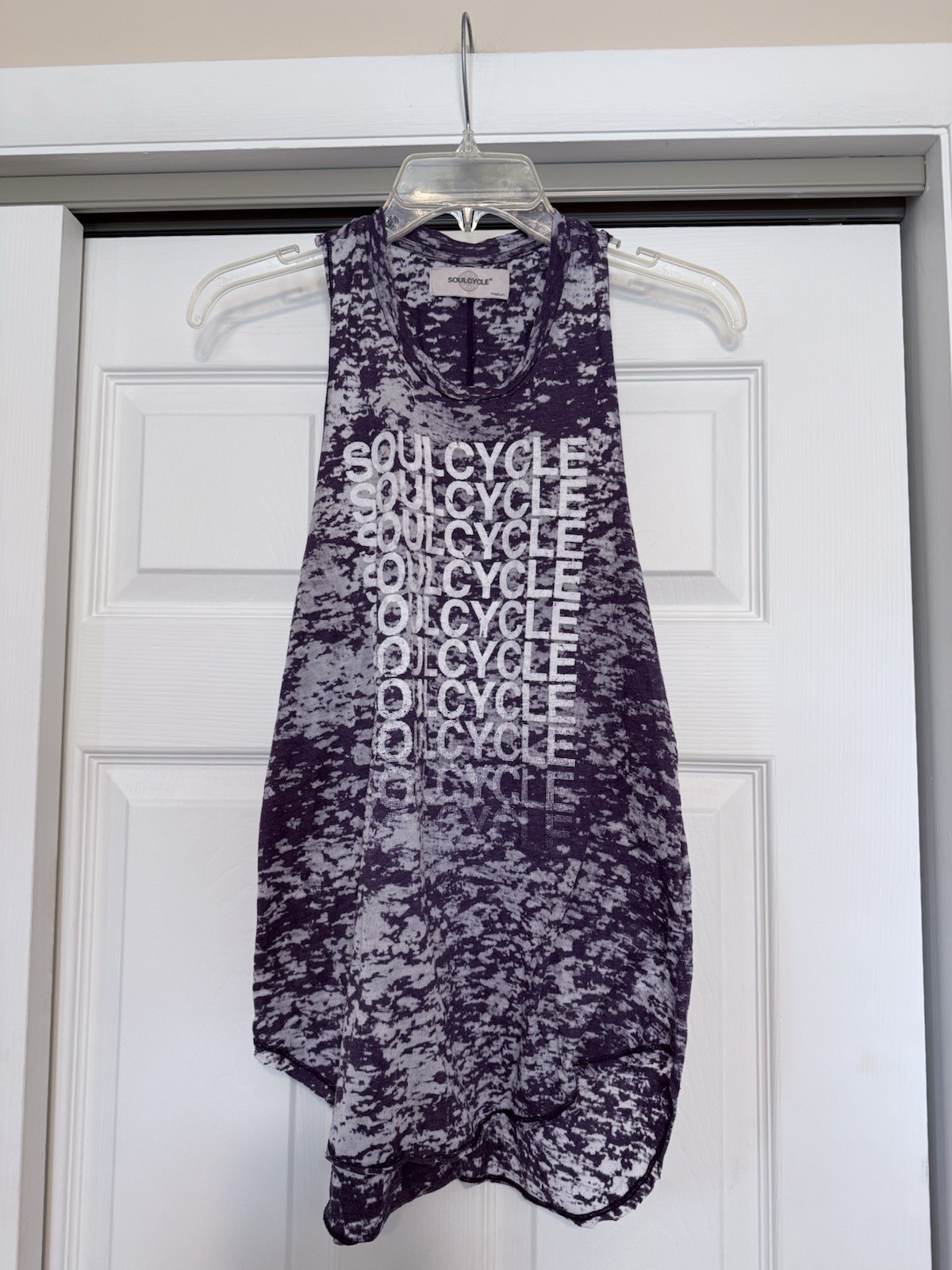 Soulcycle Purple & White Burnout Tank Top – Size Medium