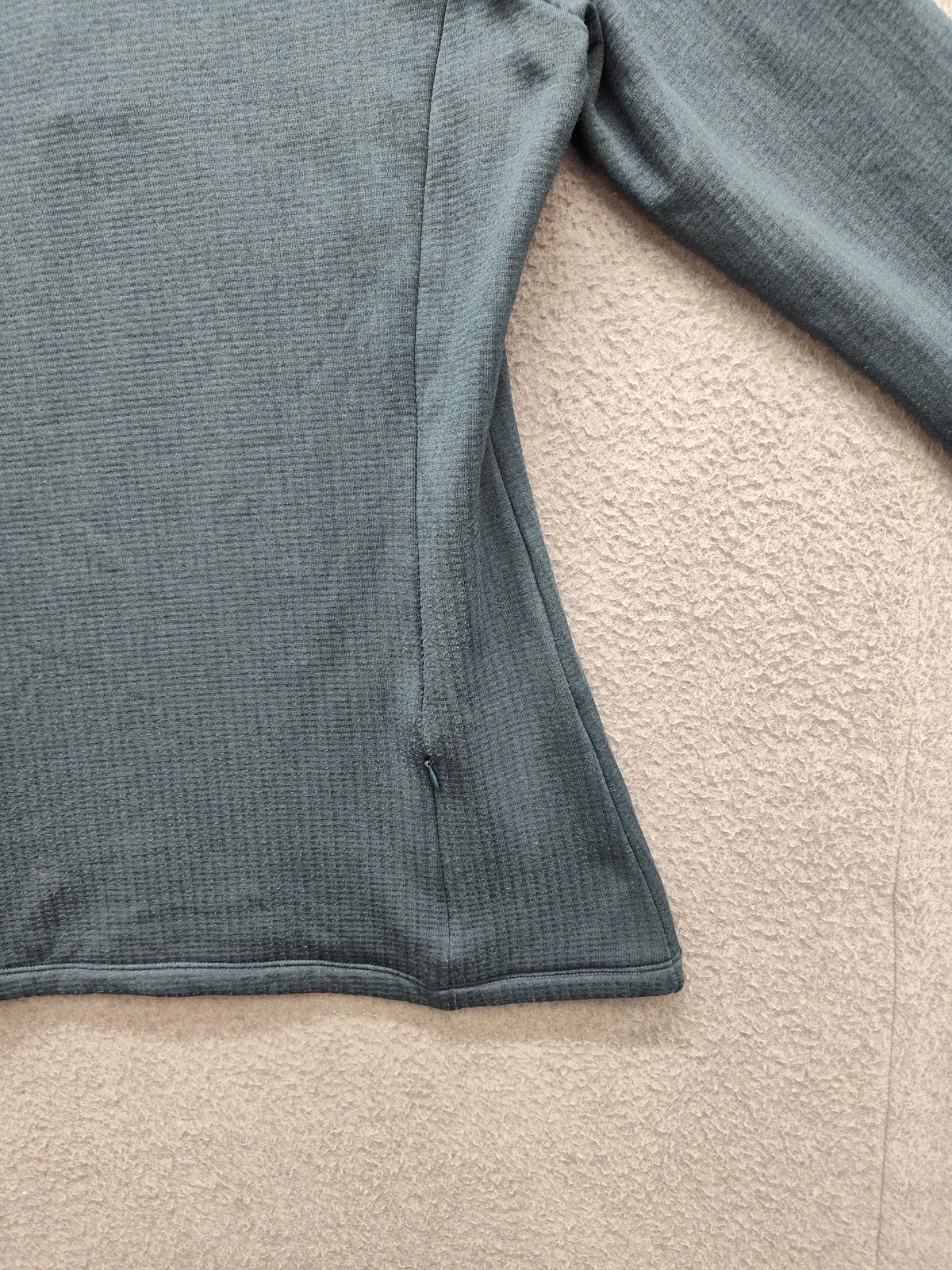 Mondetta Pullover Womens Medium Blue Thermal 1/4 Zip Mock Neck Long Sleeve Top