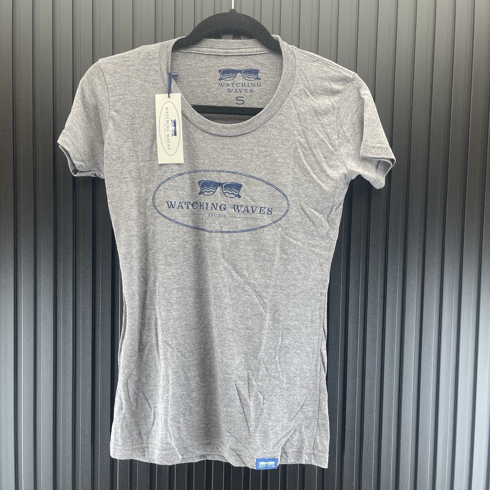 Watching Waves Sz Small Womens Gray Tee Shirt Top Private Selection Apparel