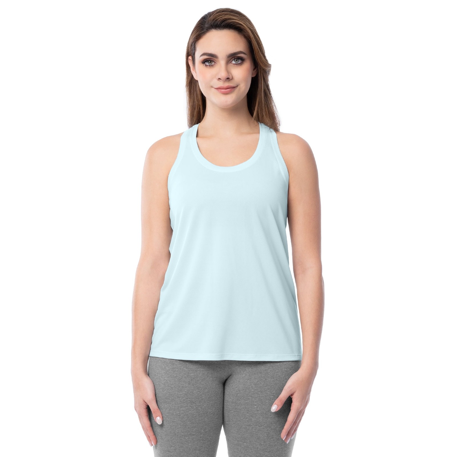 Athletic Works Women’s Core Active Knit Racerback Tank Top Frozen Aqua M (8-10)