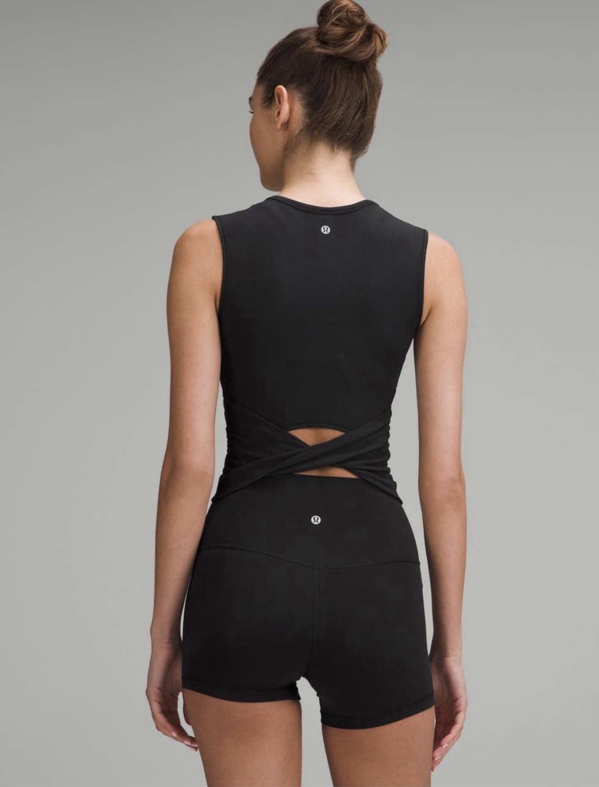 lululemon All It Takes Back-Twist Crew Neck Yoga Tank Black Size 4